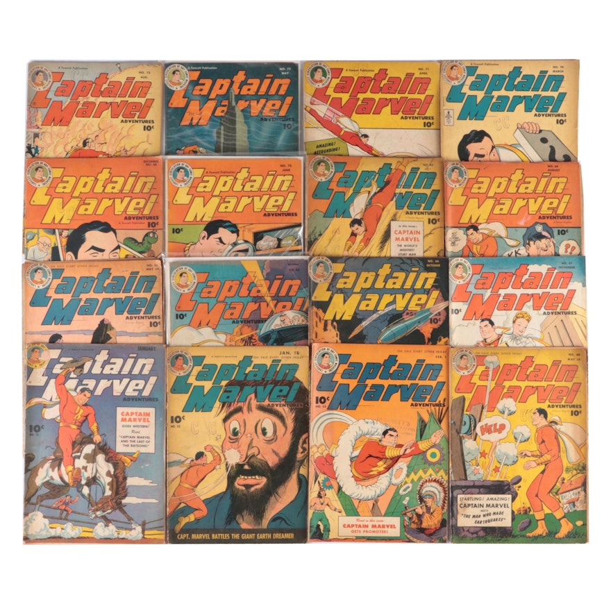 Golden Age Captain Marvel Adventures Comic Books