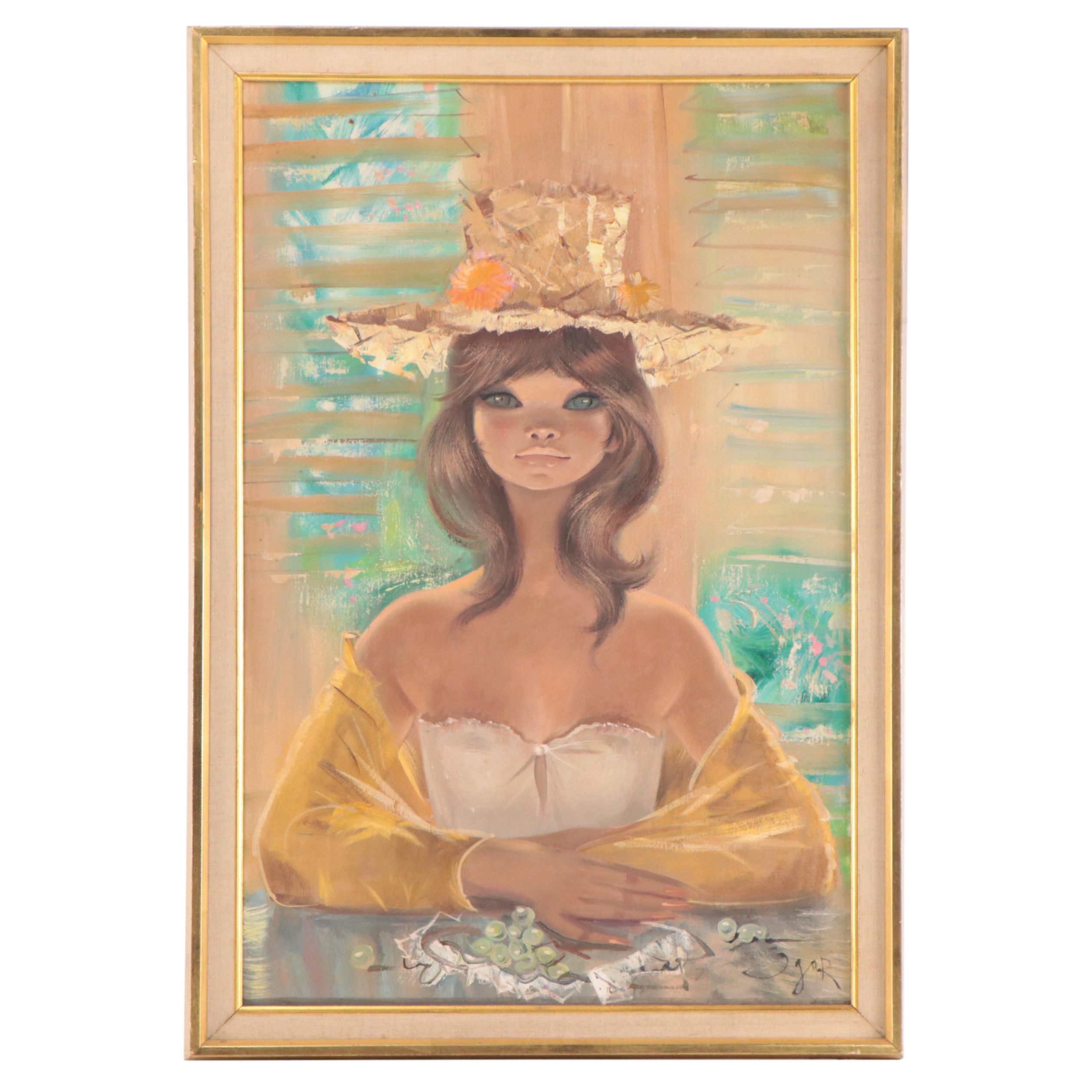 Igor Pantuhoff Portrait Oil Painting of Young Woman