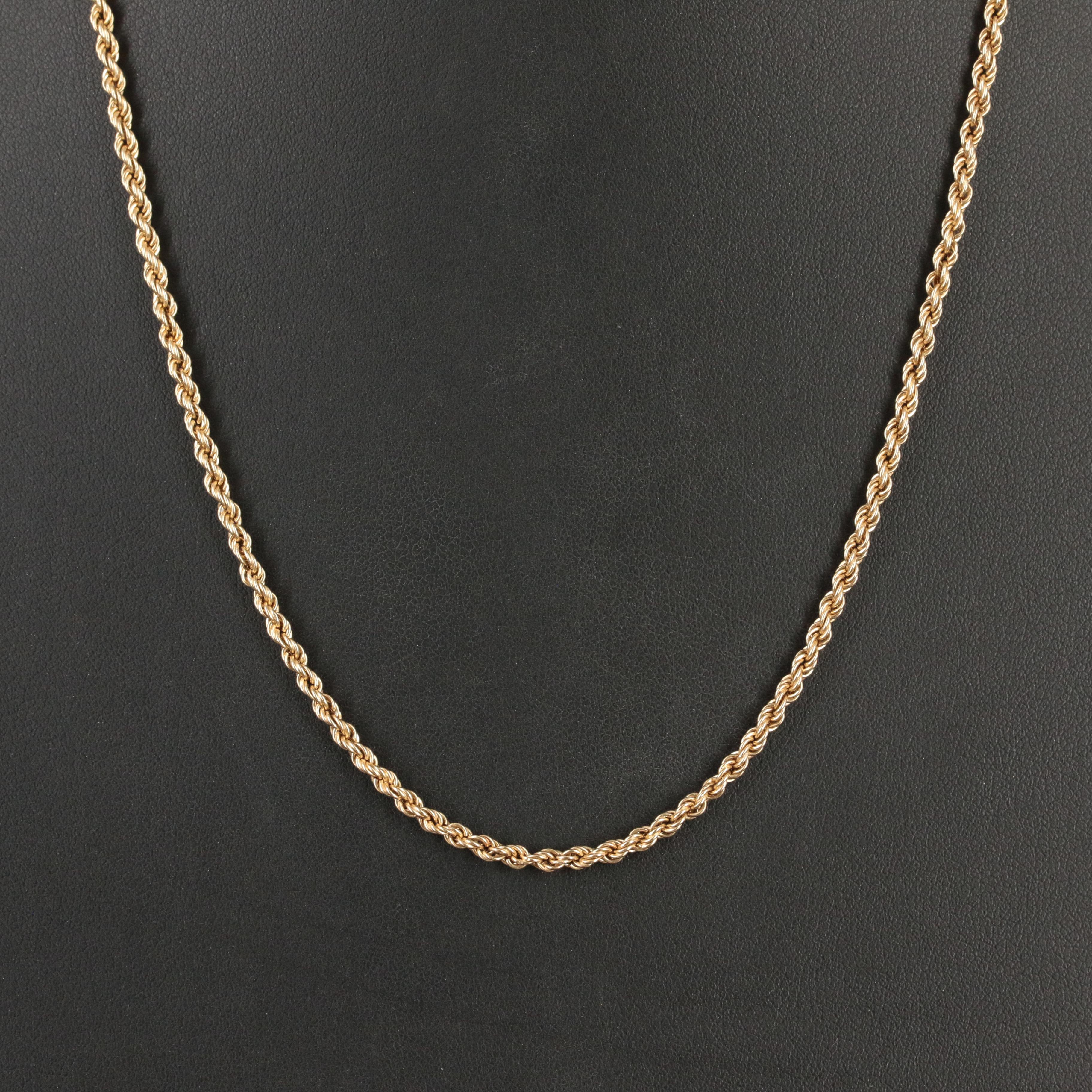 14K Rope Chain Necklace