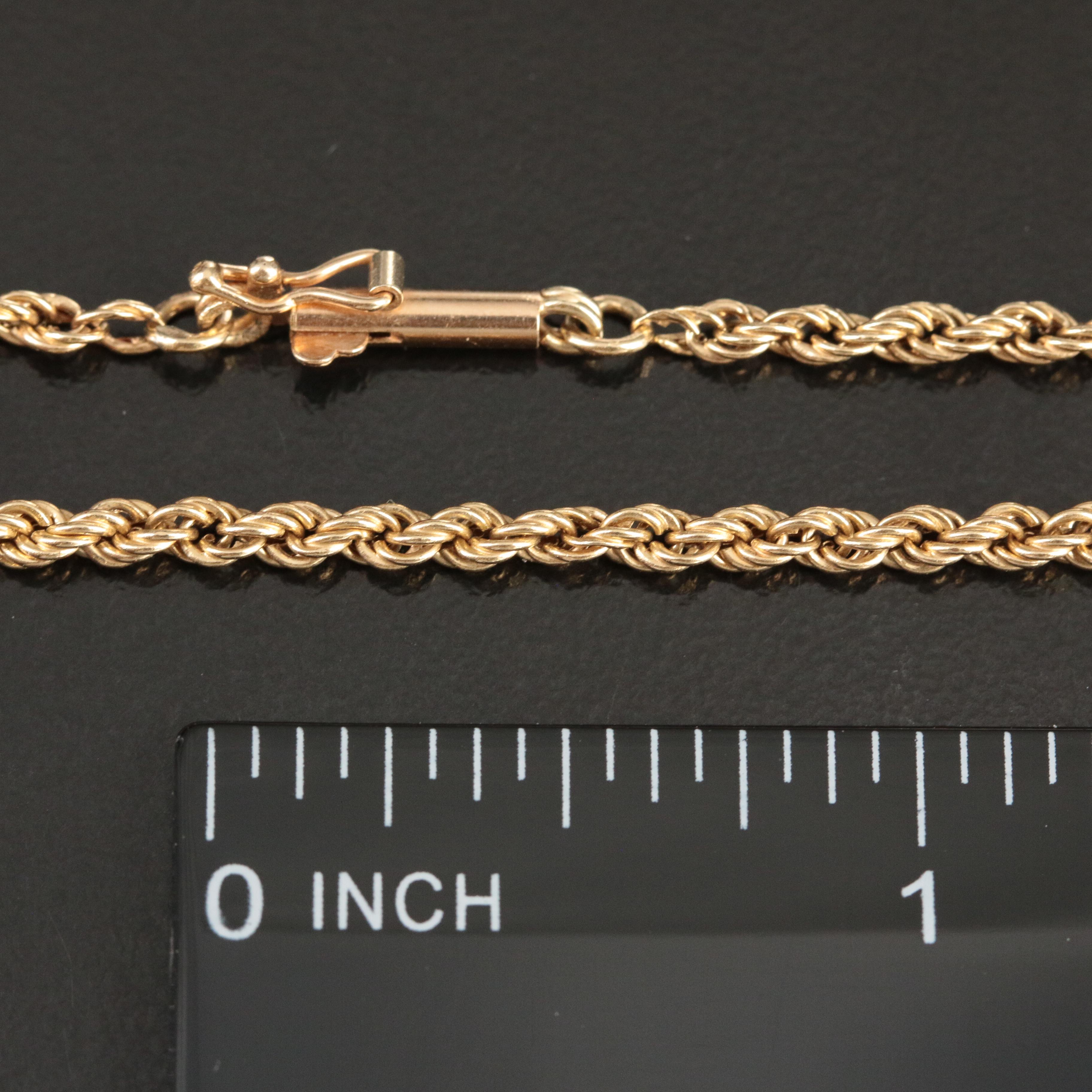 14K Rope Chain Necklace