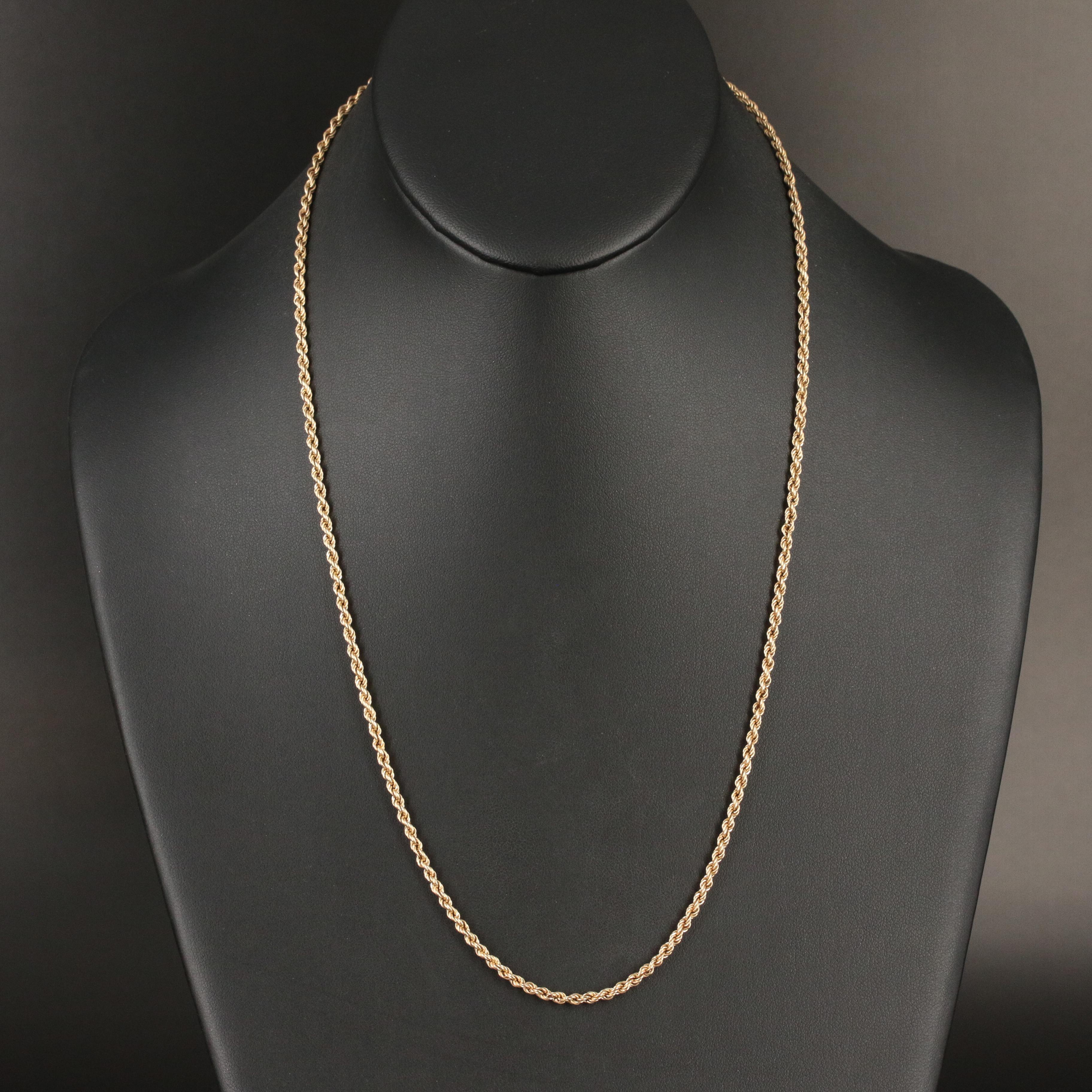 14K Rope Chain Necklace