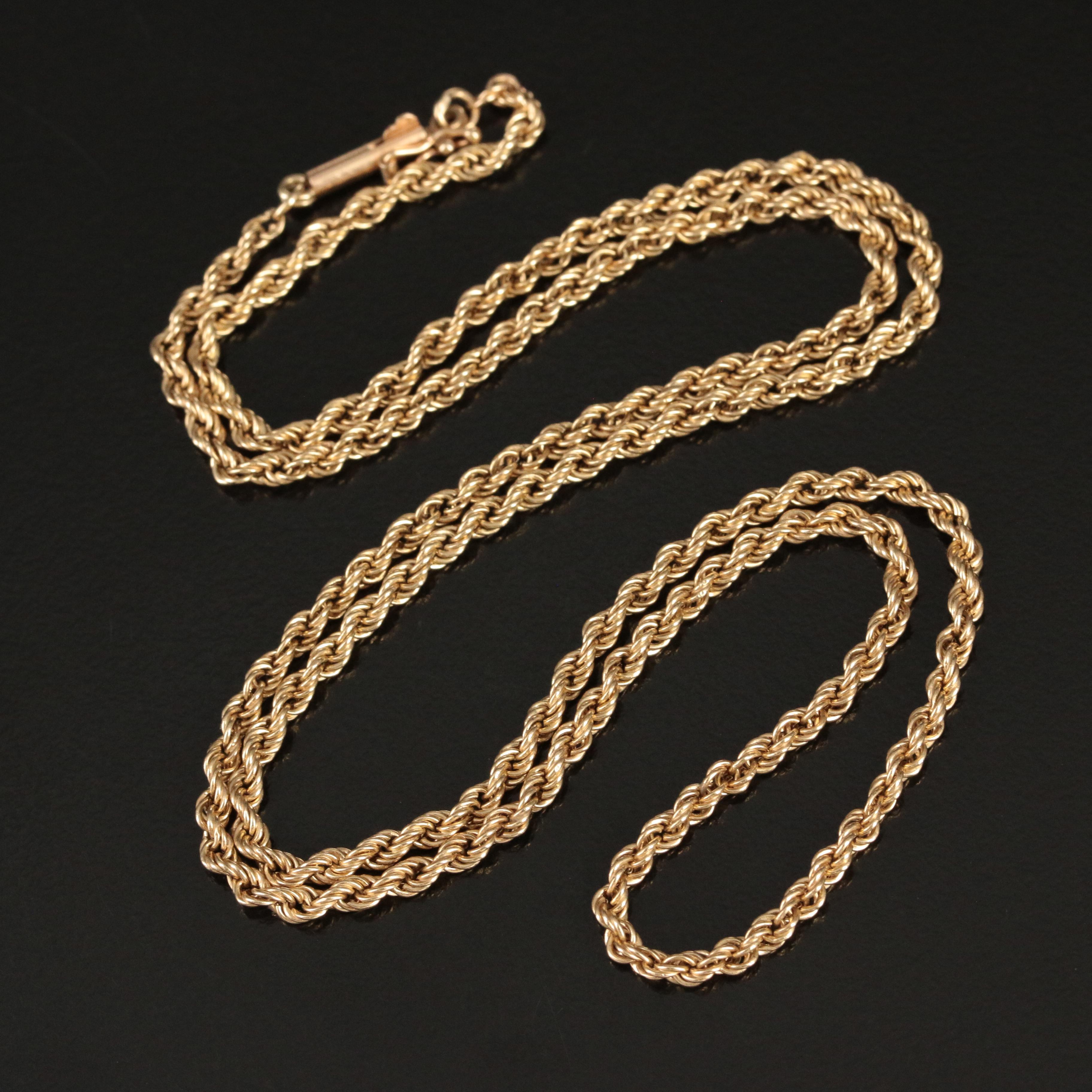 14K Rope Chain Necklace