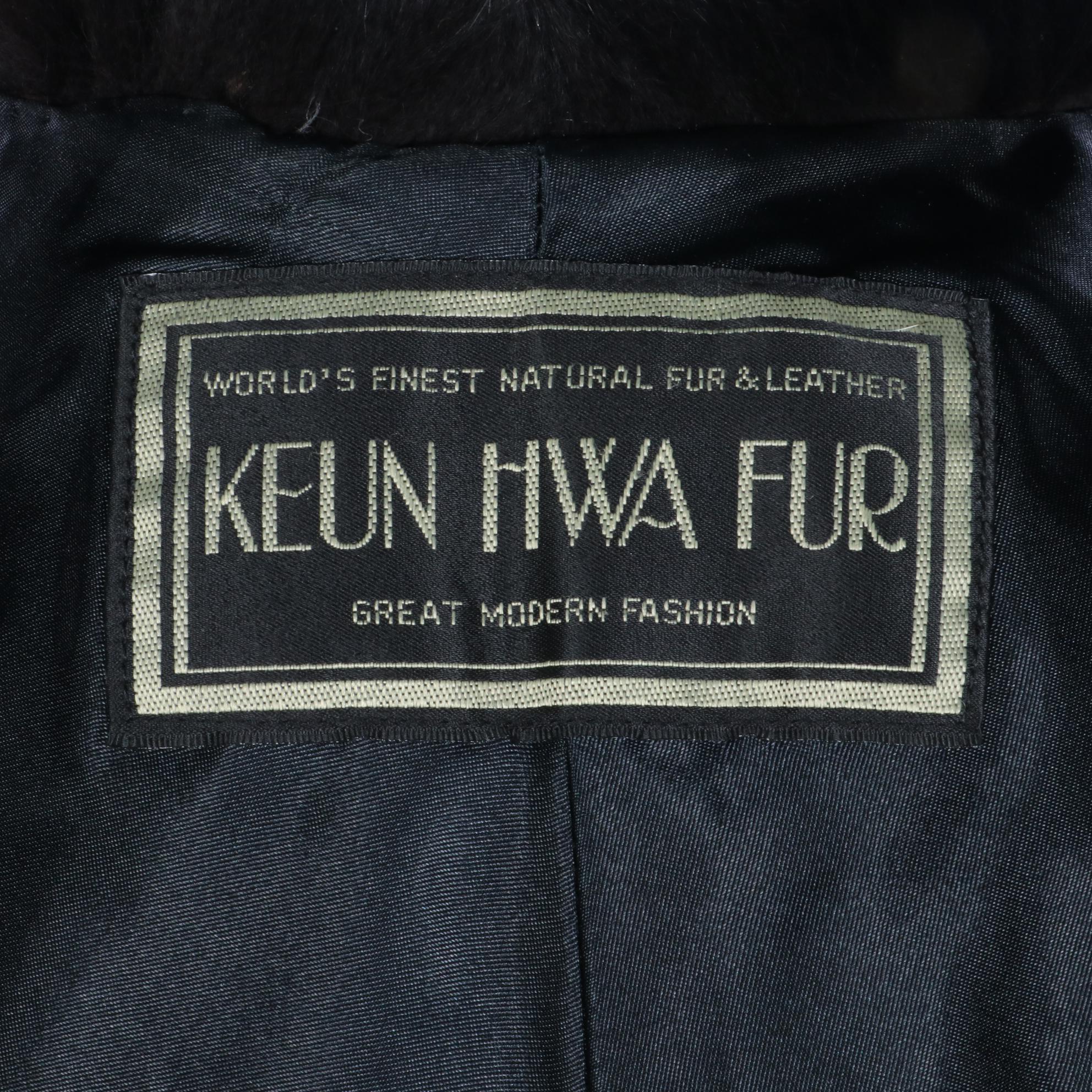 Saga Ranched Black Fox Fur Wrap Stole from Keun Hwa Fur