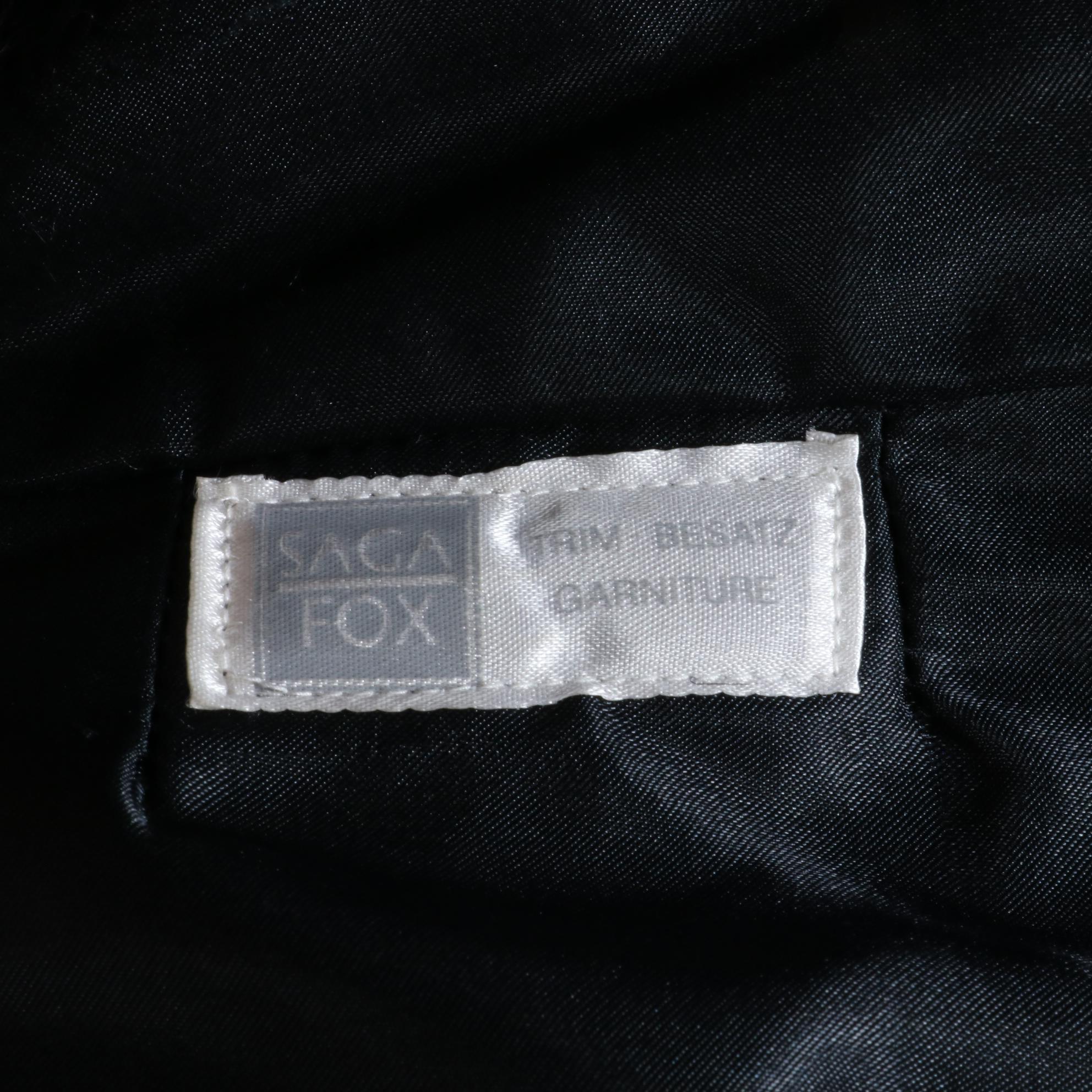 Saga Ranched Black Fox Fur Wrap Stole from Keun Hwa Fur