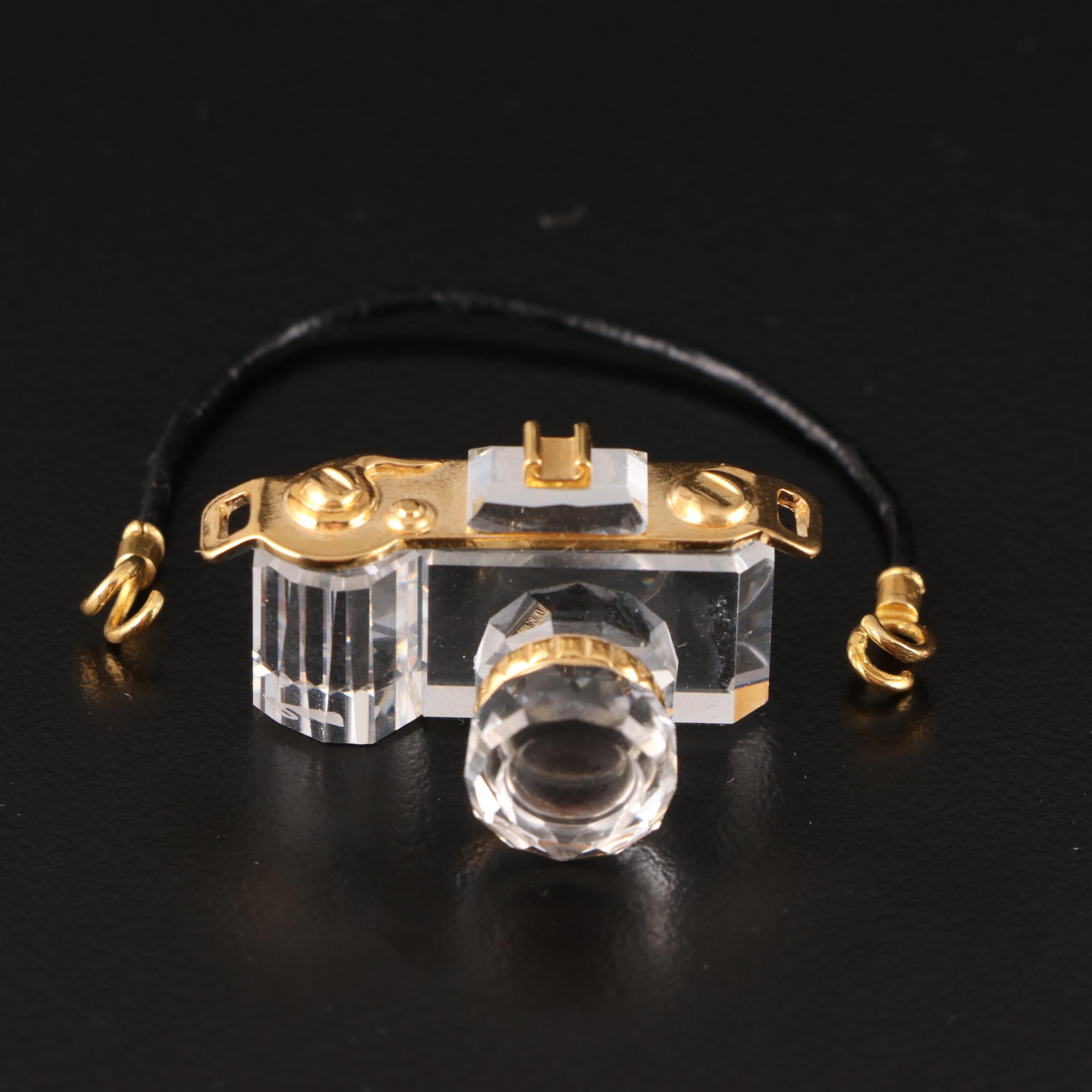 Swarovski Crystal Camera, Train, and Other Figurines