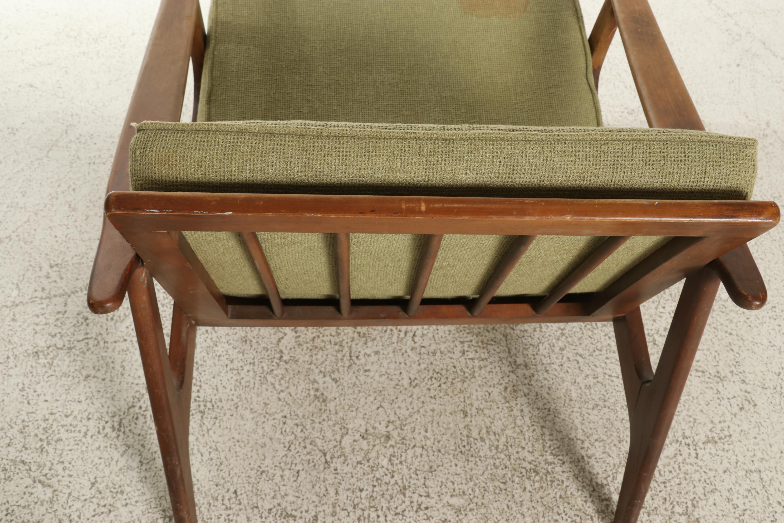 Danish Modern Style Walnut Side Chair, Mid-20th Century
