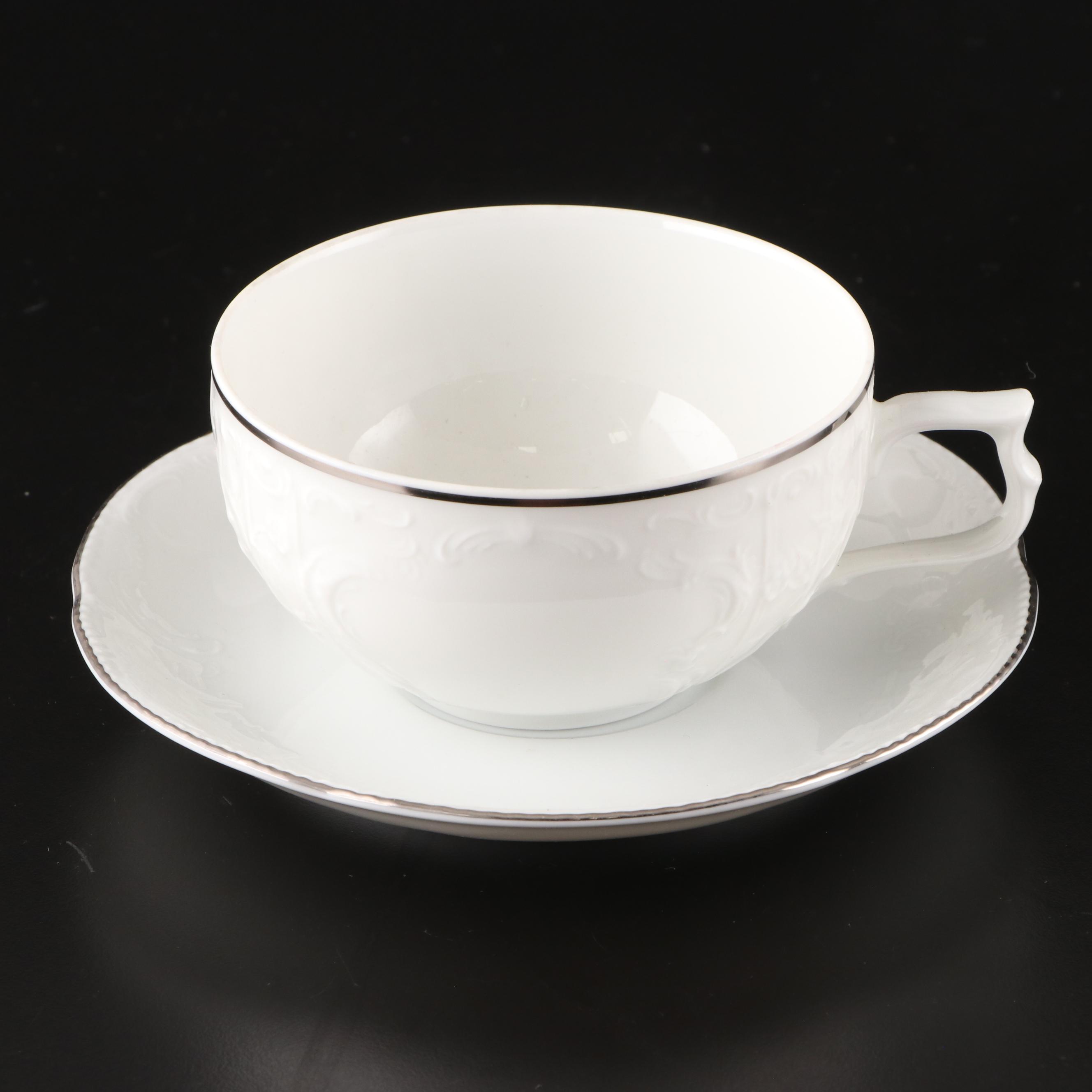 Rosenthal "Sanssouci White" Porcelain Cups and Saucers