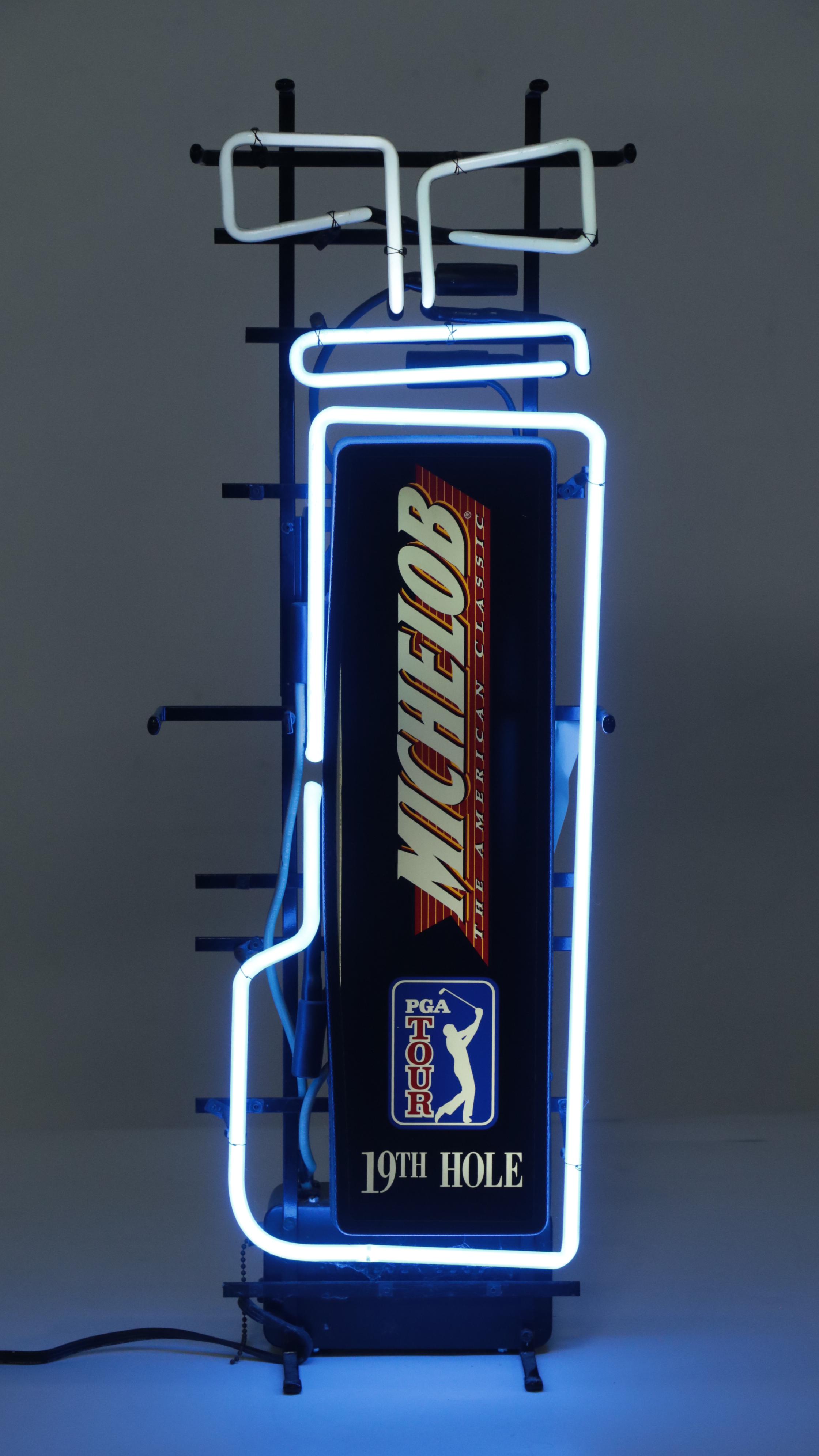 Michelob PGA Tour 19th Hole Neon Bar Sign