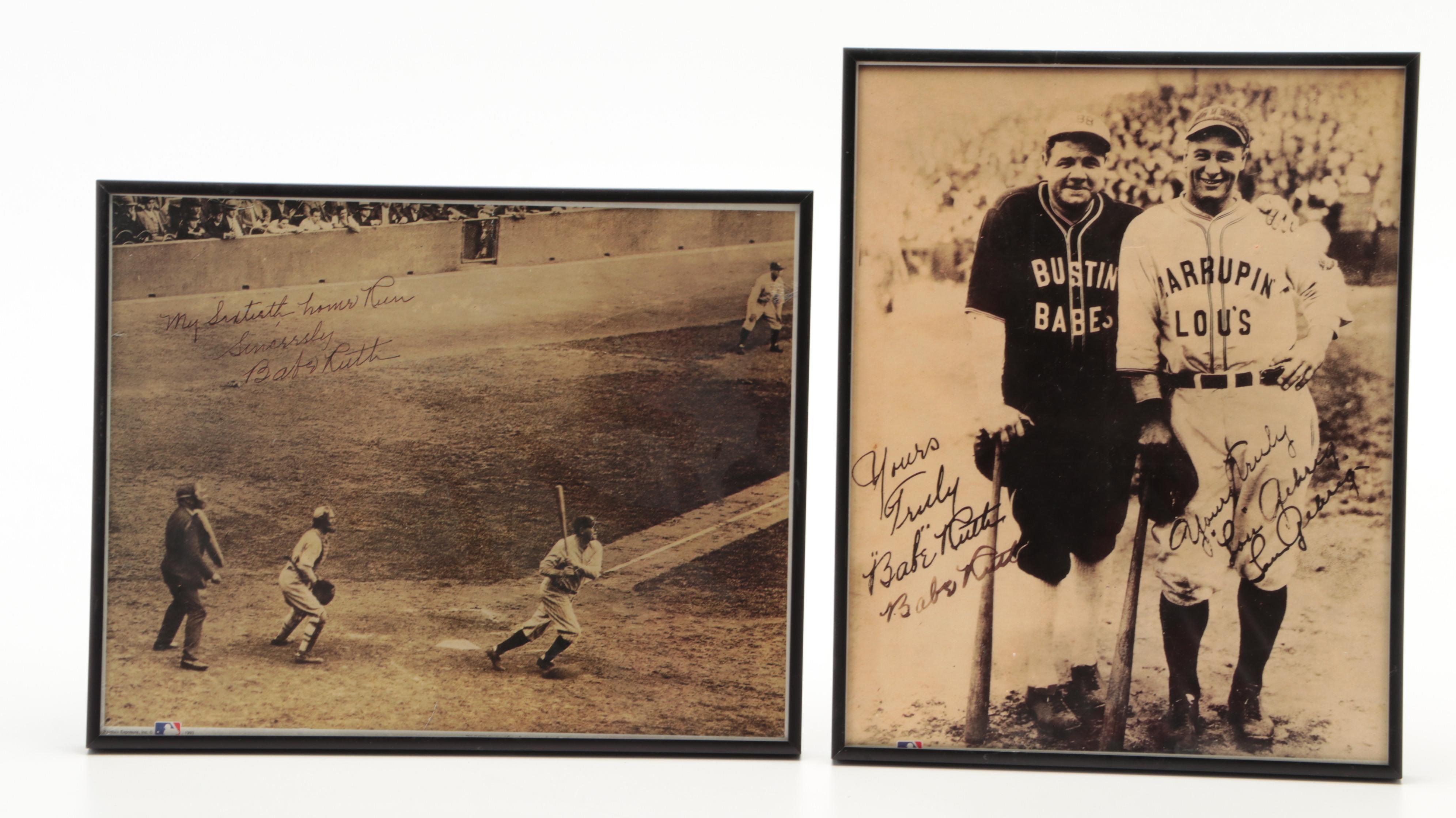Babe Ruth Facsimile Signed Giclées with Golden Legends Card, and More