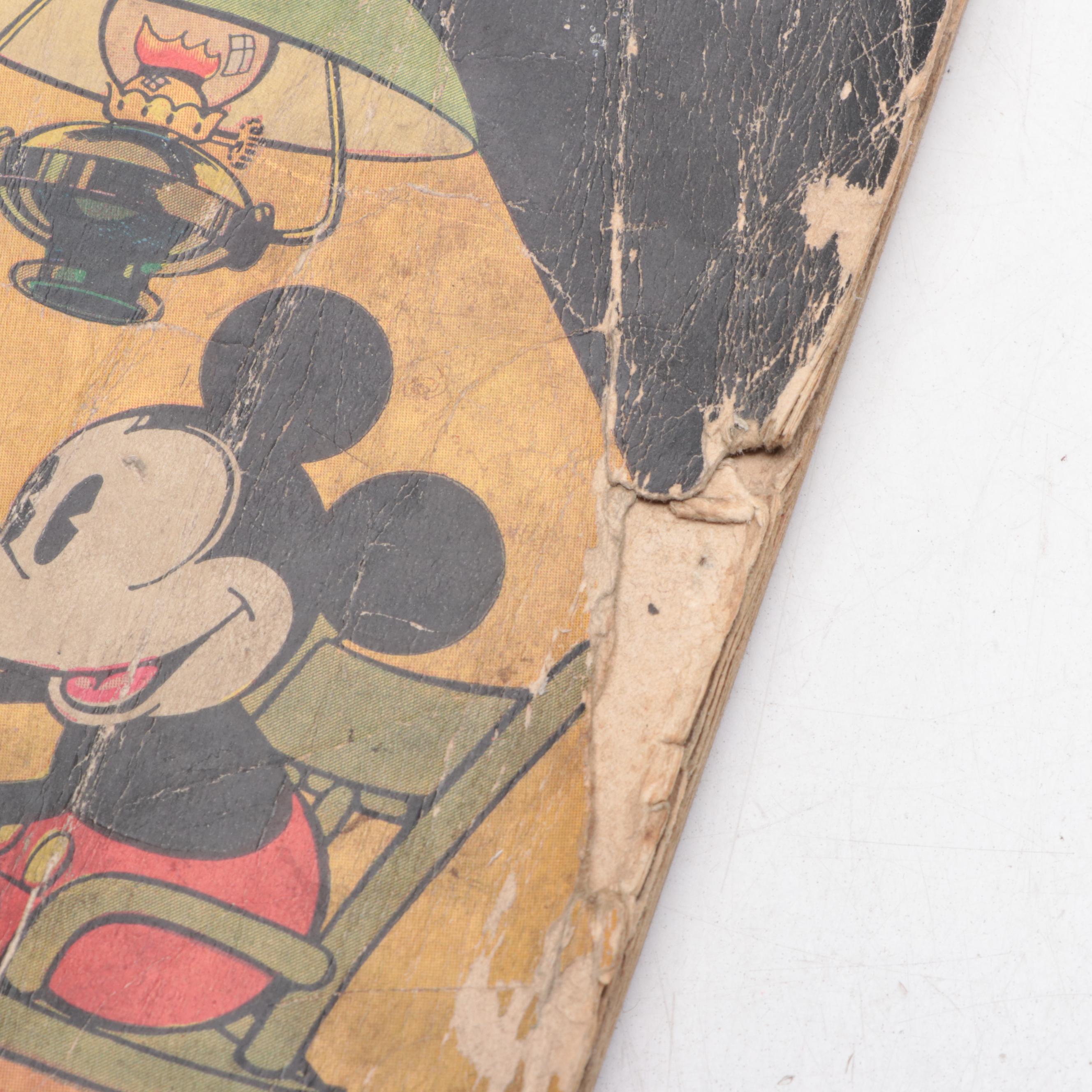 Illustrated "Mickey Mouse Story Book" with More Disney Books and Donald Duck Toy