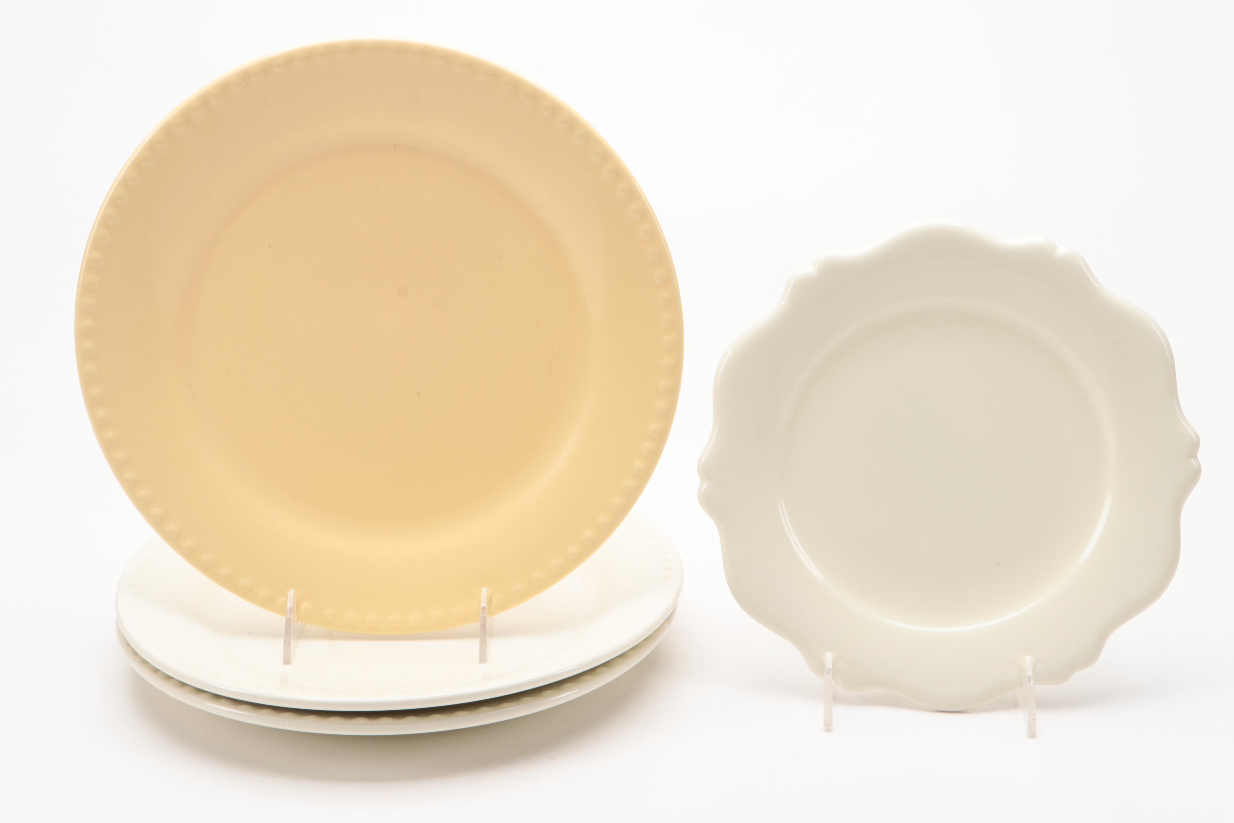 Gail Pittman "Hospitality" Ceramic Plates and Sugar with Other Home Décor