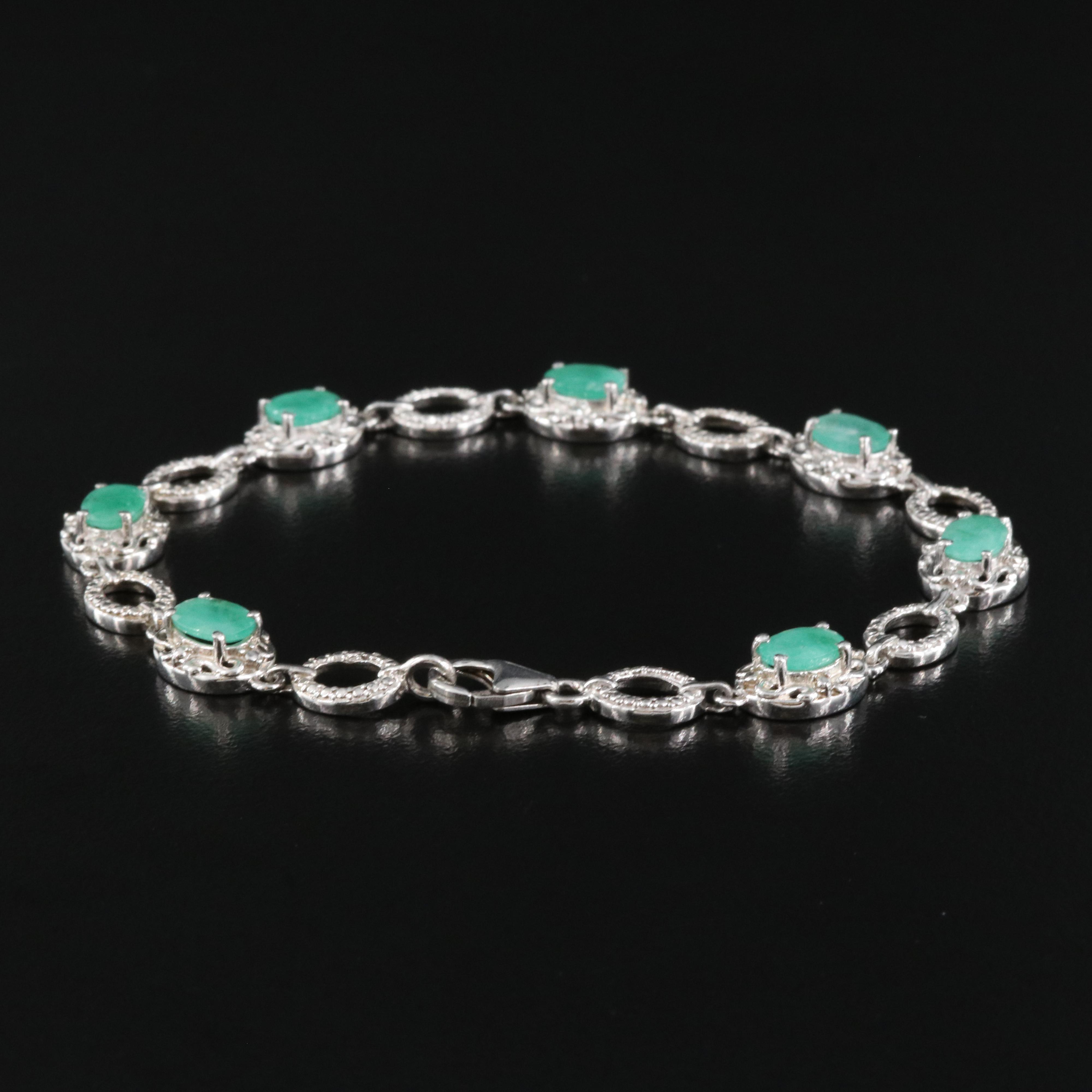 Sterling Emerald Bracelet