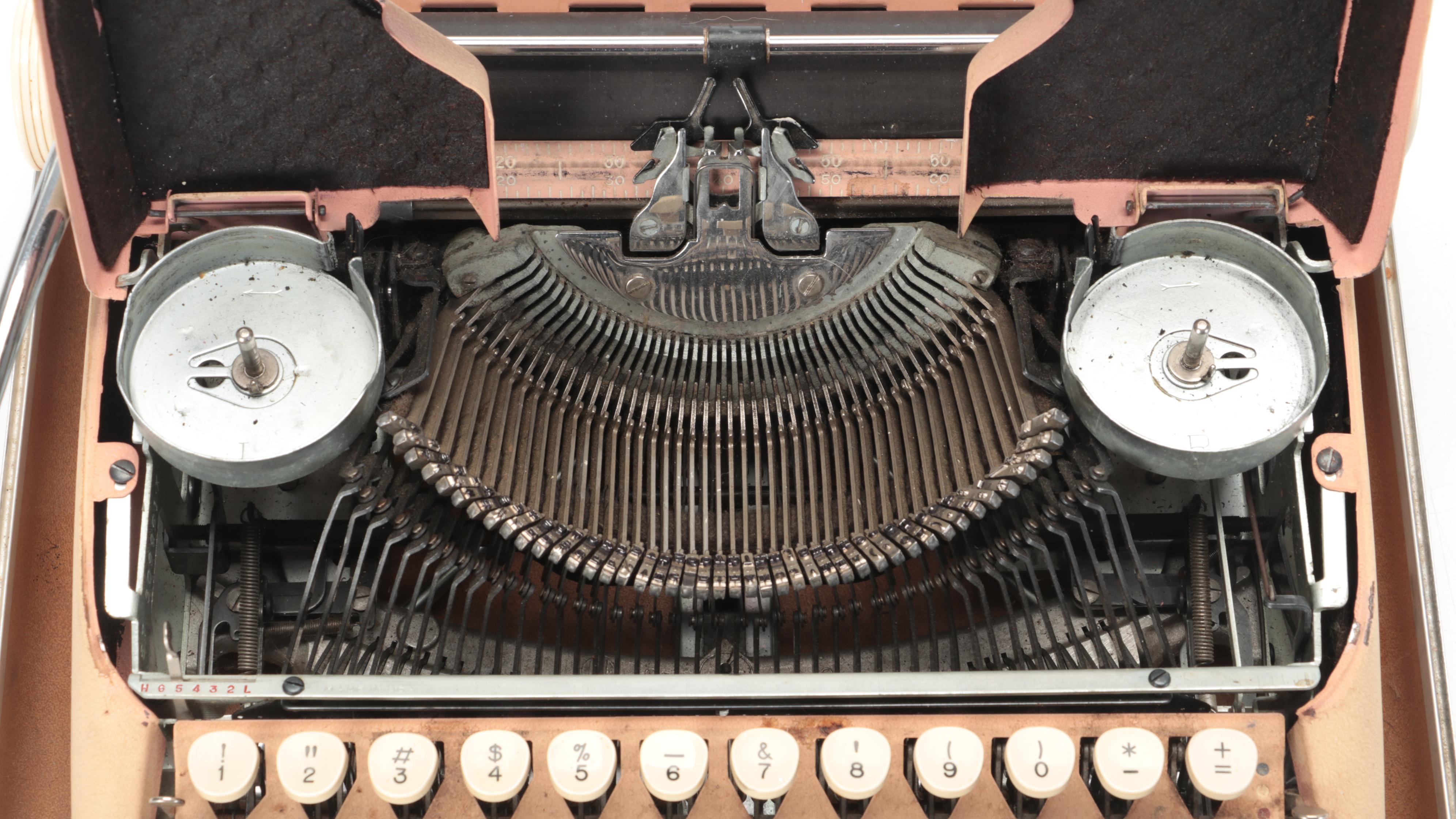 Smith-Corona Silent Super Portable Typewriter and Corded Telephone