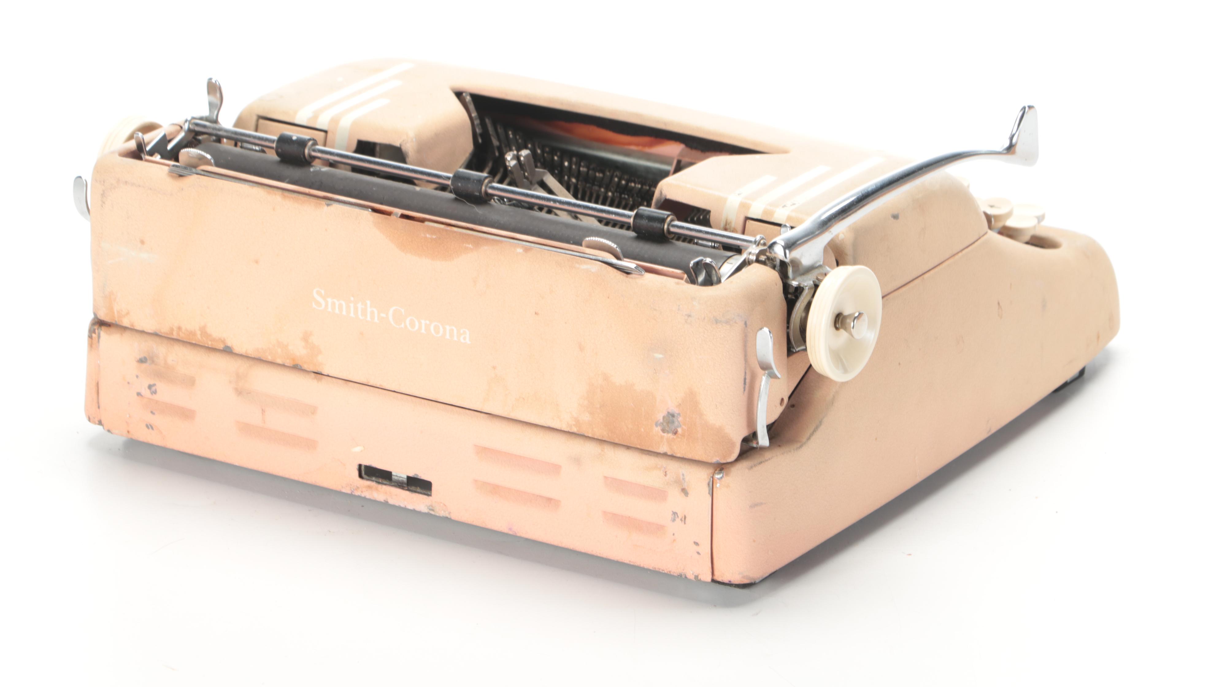 Smith-Corona Silent Super Portable Typewriter and Corded Telephone