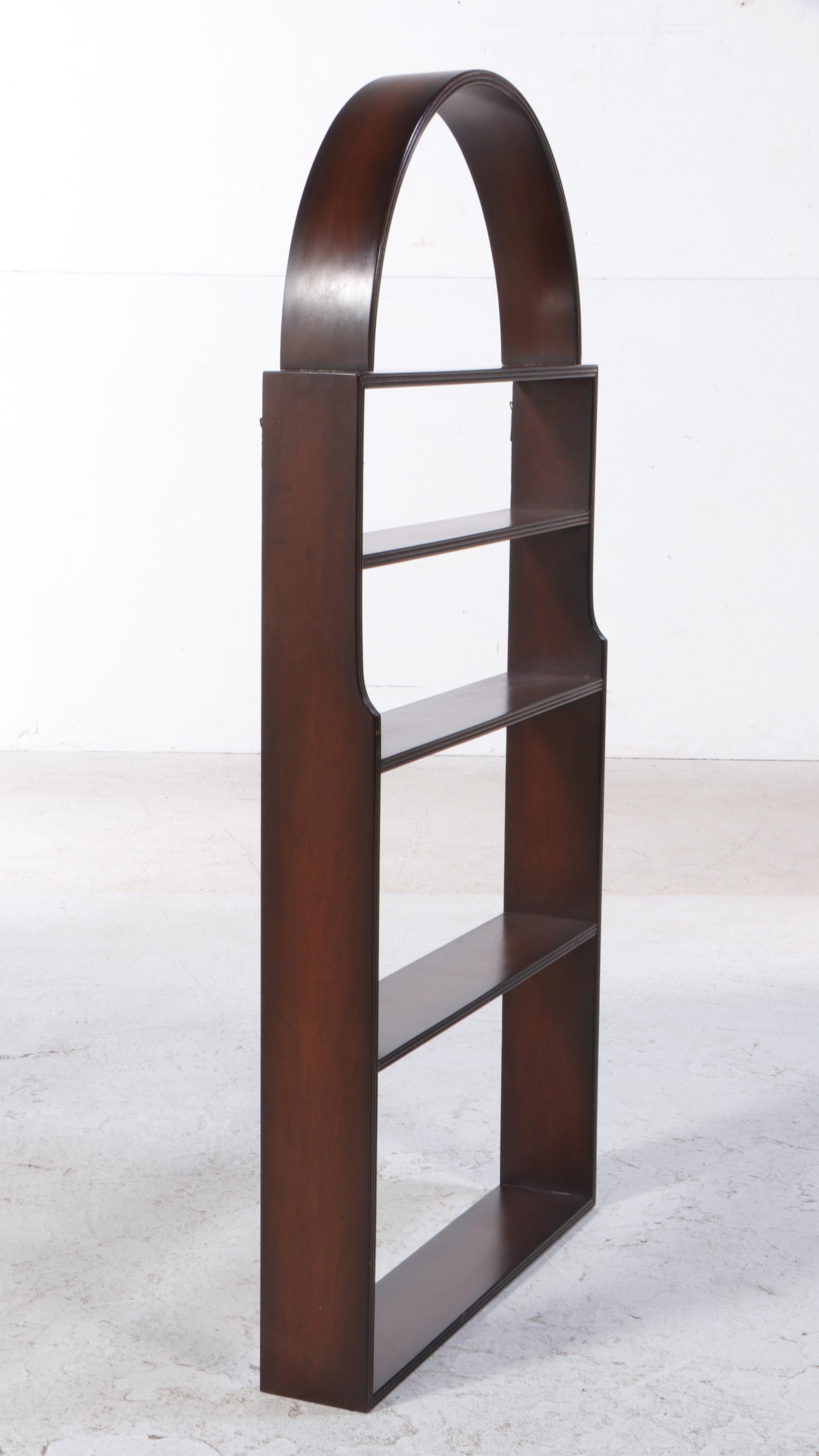 Mahogany Arched Wall Shelf, Late 20th Century