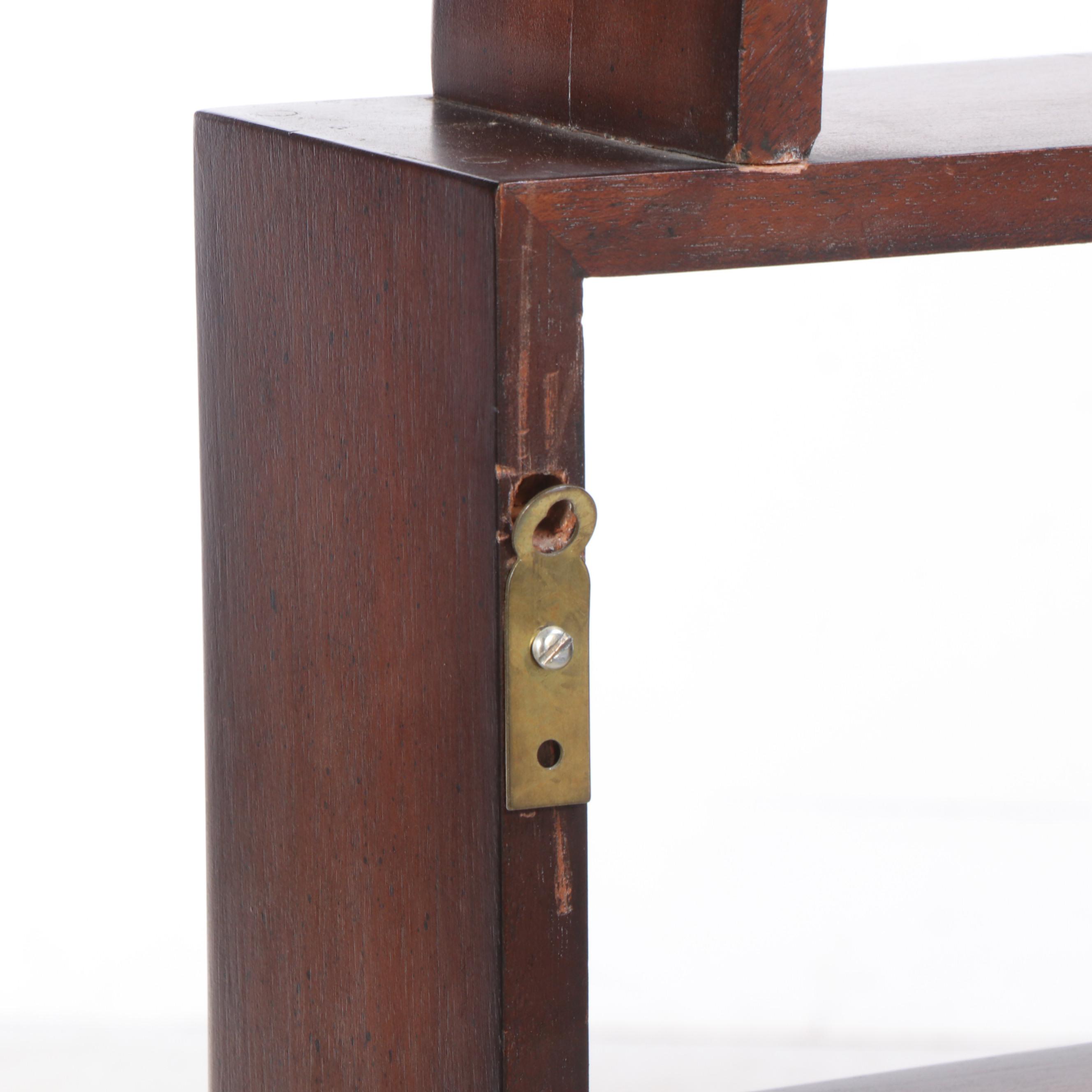 Mahogany Arched Wall Shelf, Late 20th Century