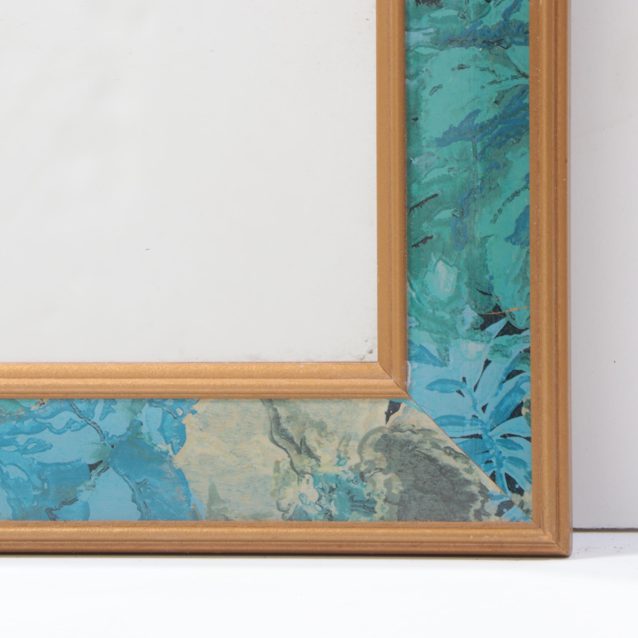 Parcel-Gilt Wood Framed Rectangular Wall Mirror