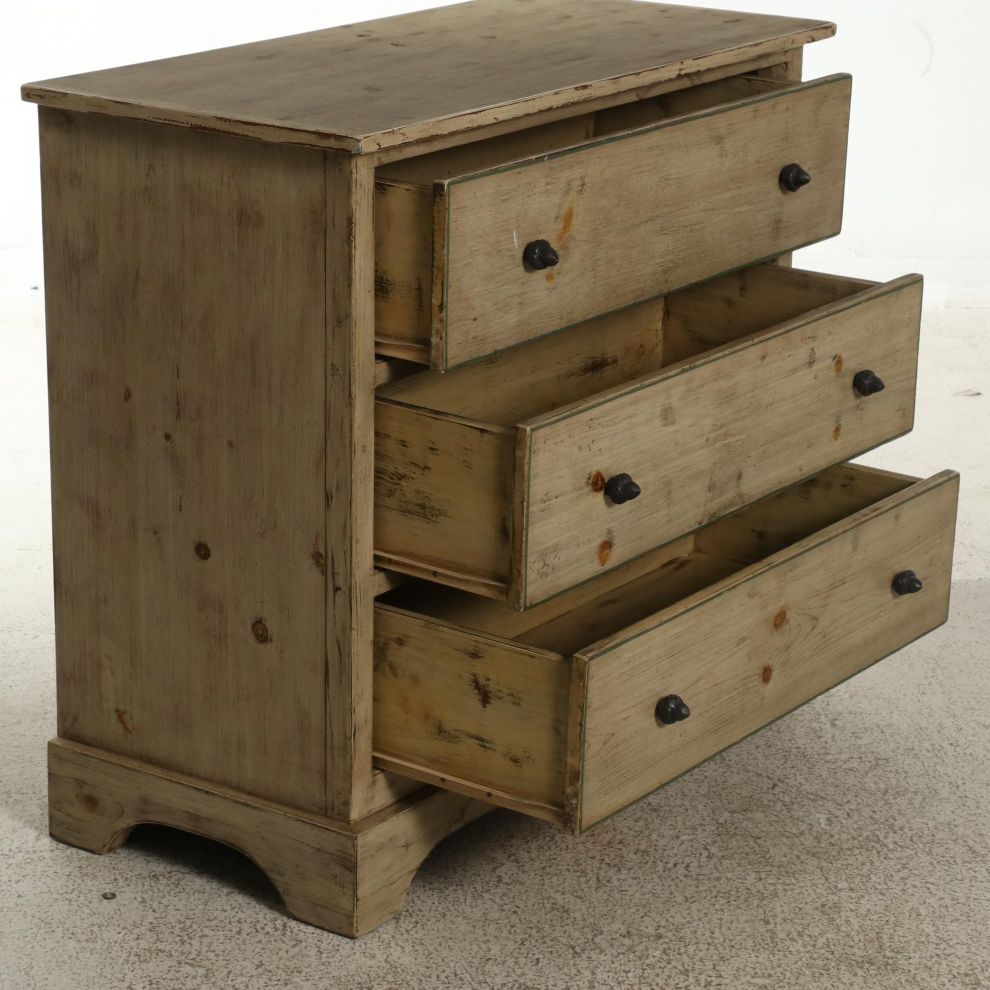 Distressed Wood Chest of Drawers