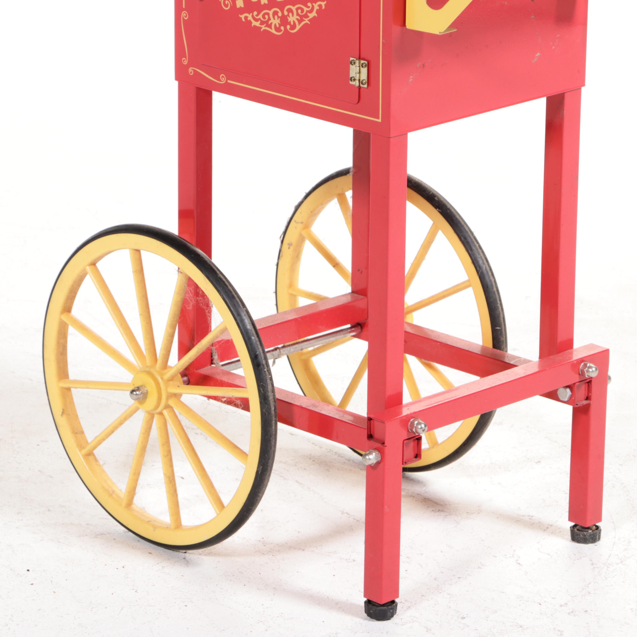 Old Fashioned Movie Popcorn Machine and Carousel Gumball Candy Dispenser