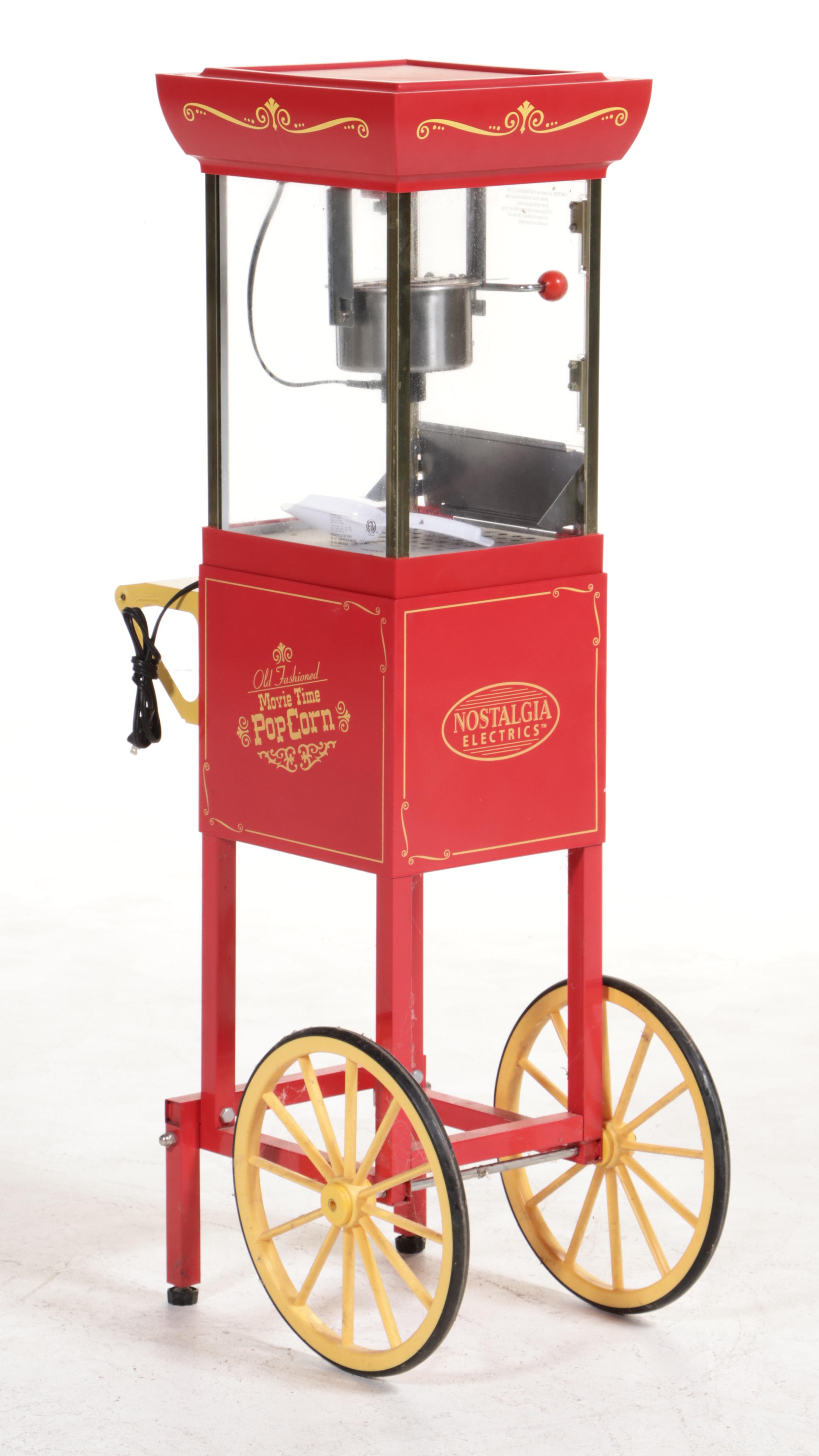 Old Fashioned Movie Popcorn Machine and Carousel Gumball Candy Dispenser