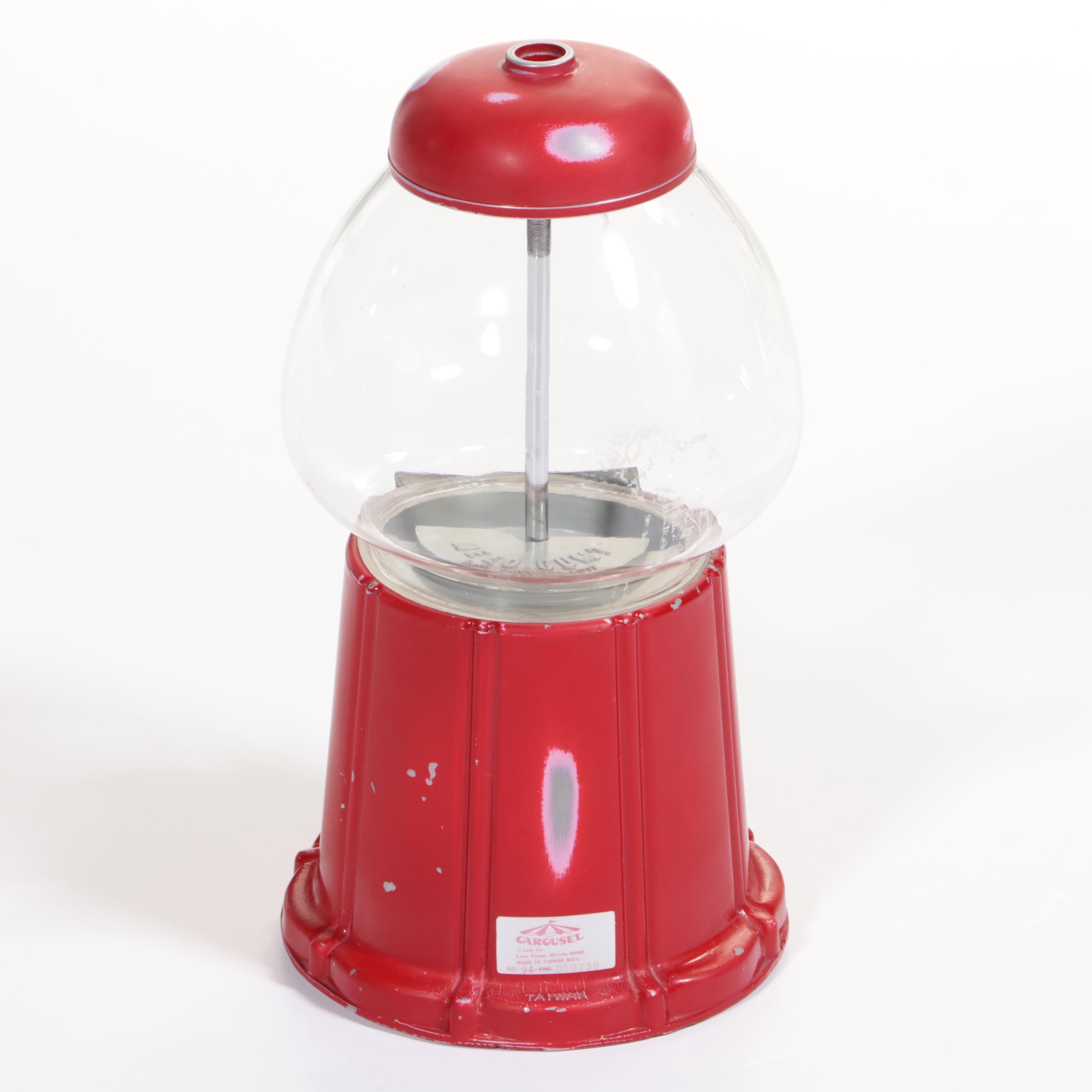 Old Fashioned Movie Popcorn Machine and Carousel Gumball Candy Dispenser