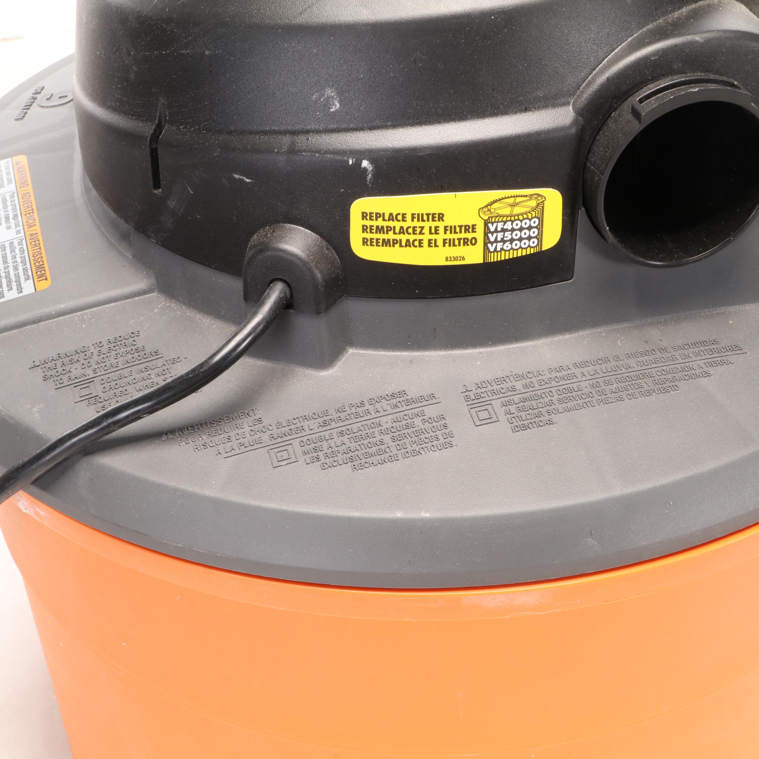 RIDGID 9 Gallon Wet/Dry Shop Vacuum with Accessories