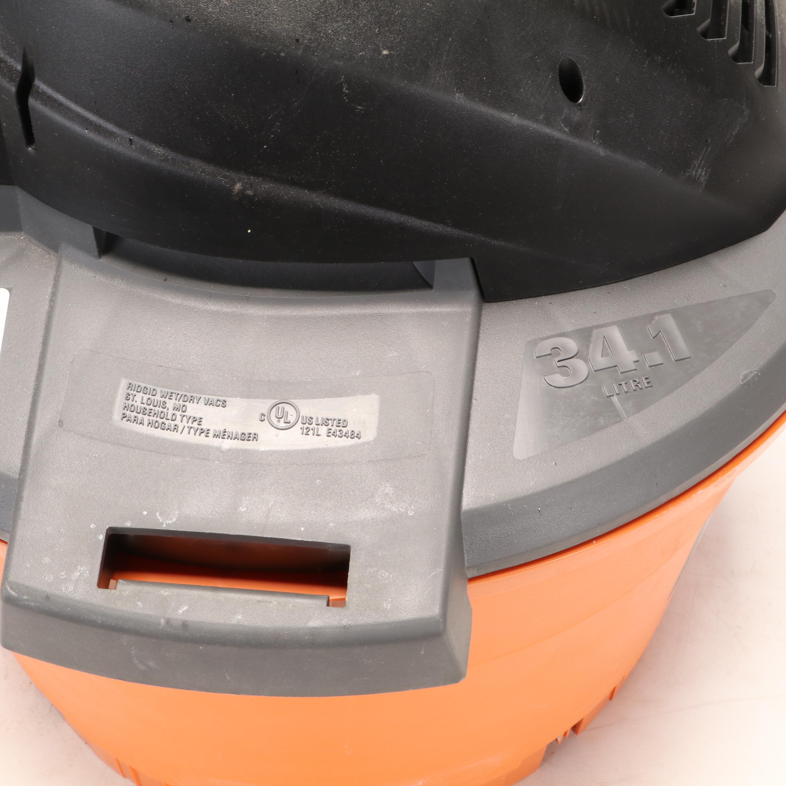 RIDGID 9 Gallon Wet/Dry Shop Vacuum with Accessories