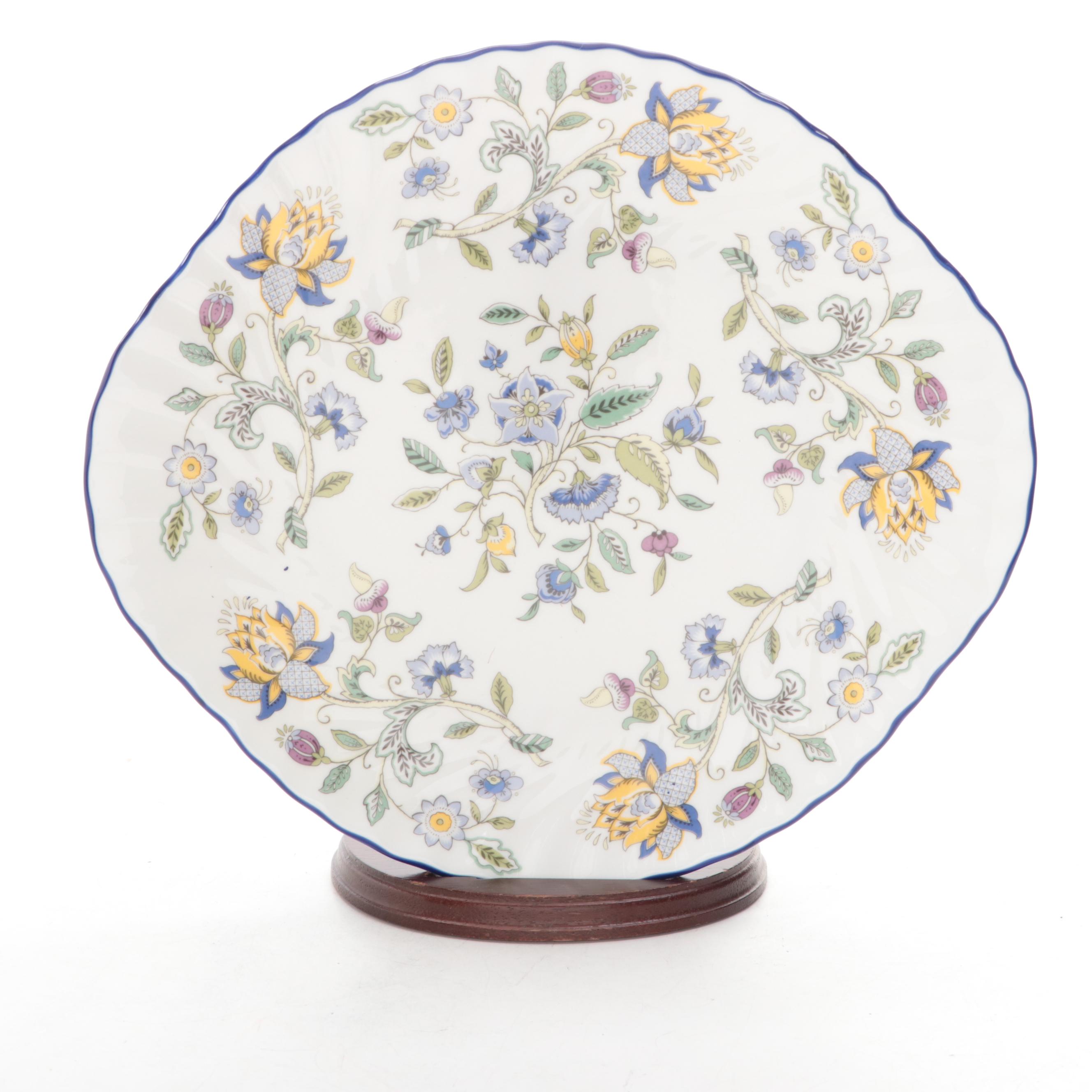 Minton "Haddon Hall Blue" Bone China Cake Plate and Sweet Meat Dishes, 1993