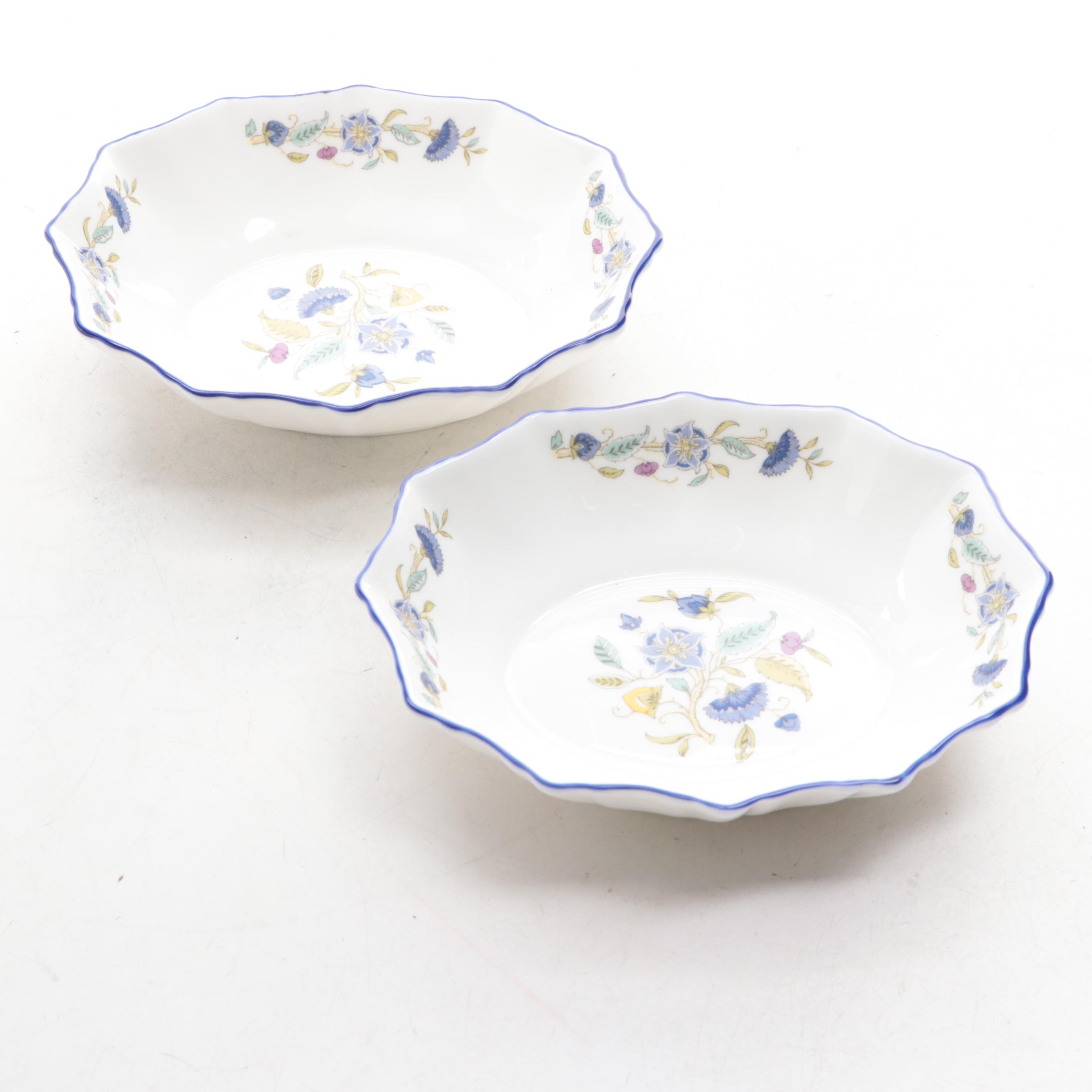 Minton "Haddon Hall Blue" Bone China Cake Plate and Sweet Meat Dishes, 1993