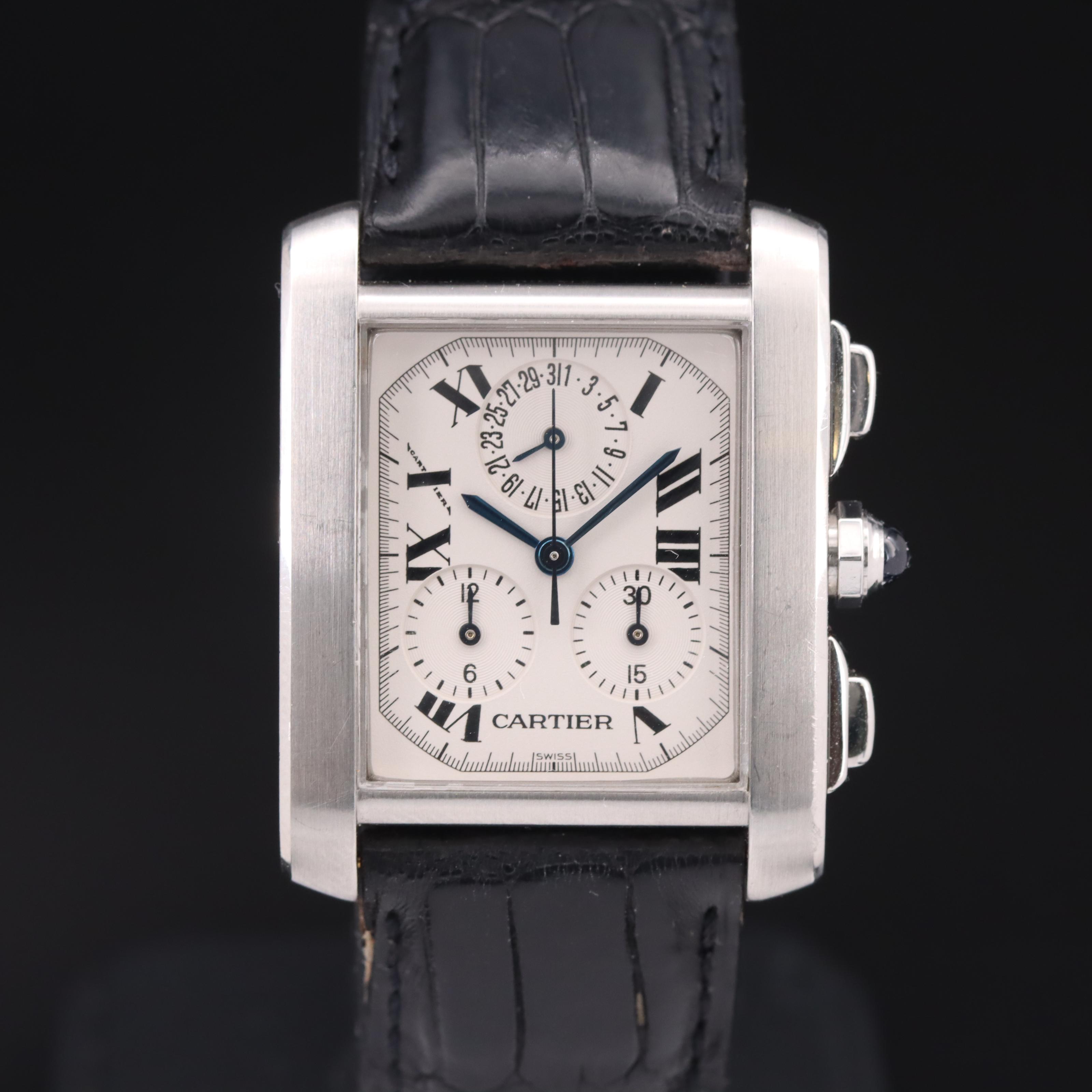 Cartier Tank Francais Chronoflex Perpetual Calendar Watch