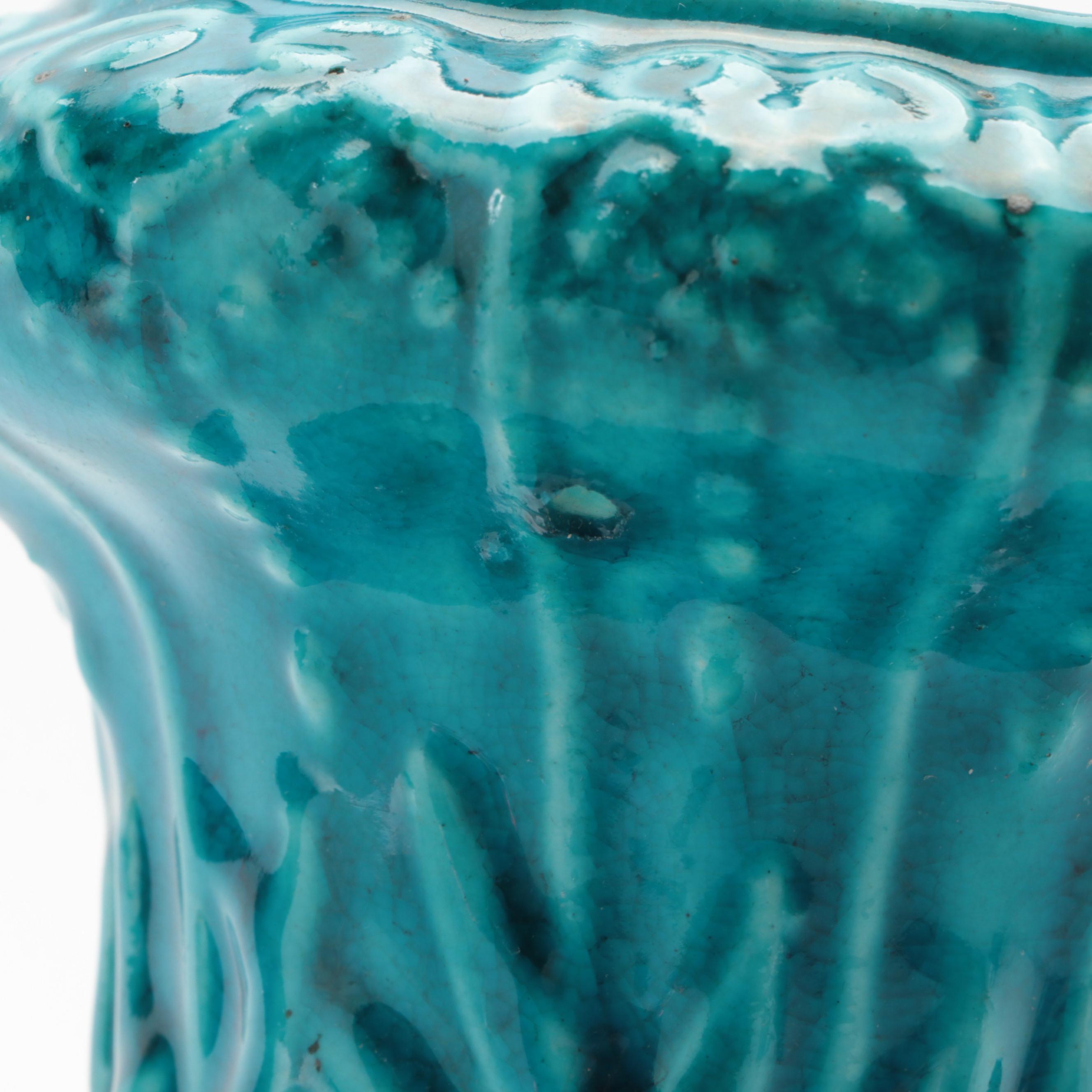 Chinese Turquoise Glazed Porcelain Vase and Bud Vases