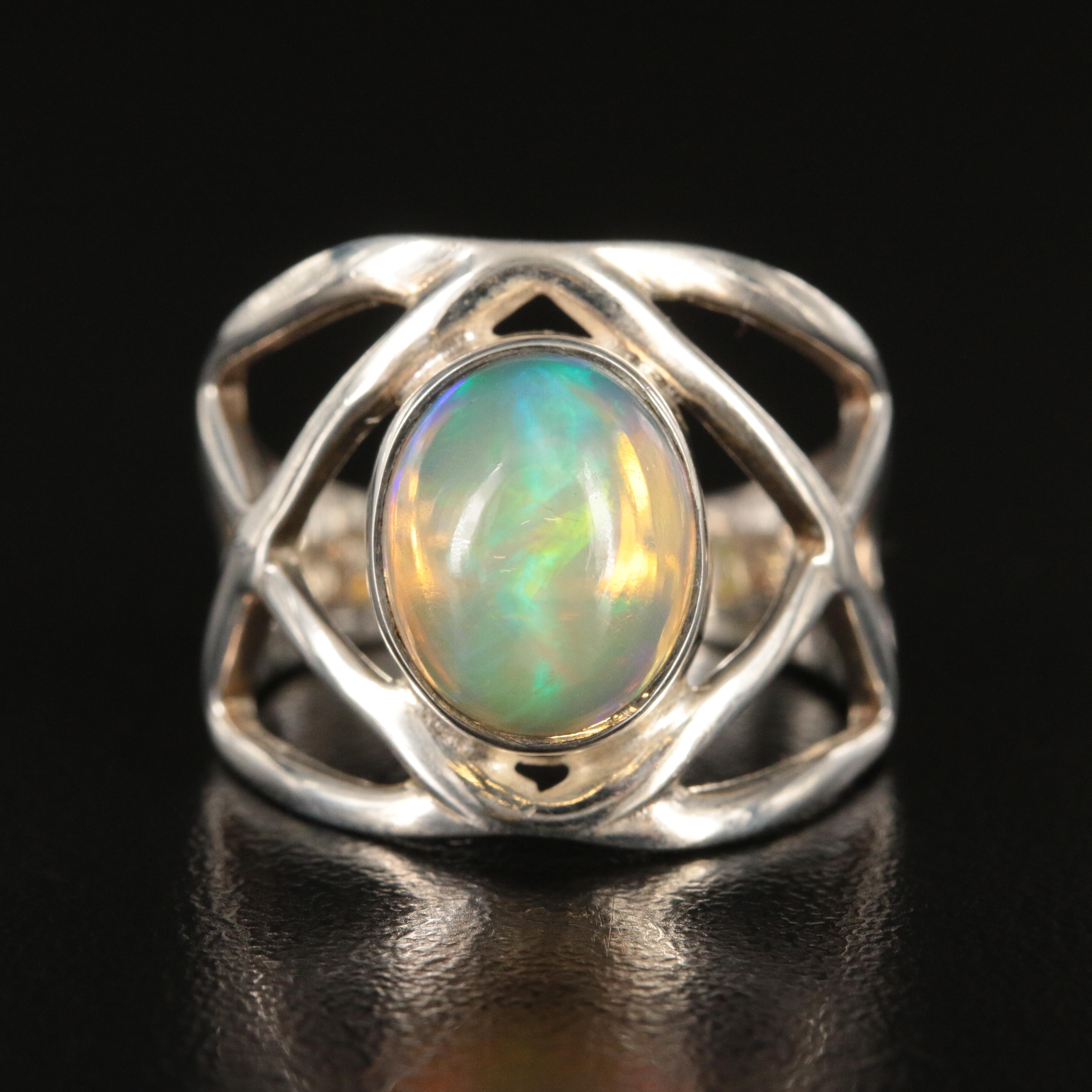 Sterling Opal Ring
