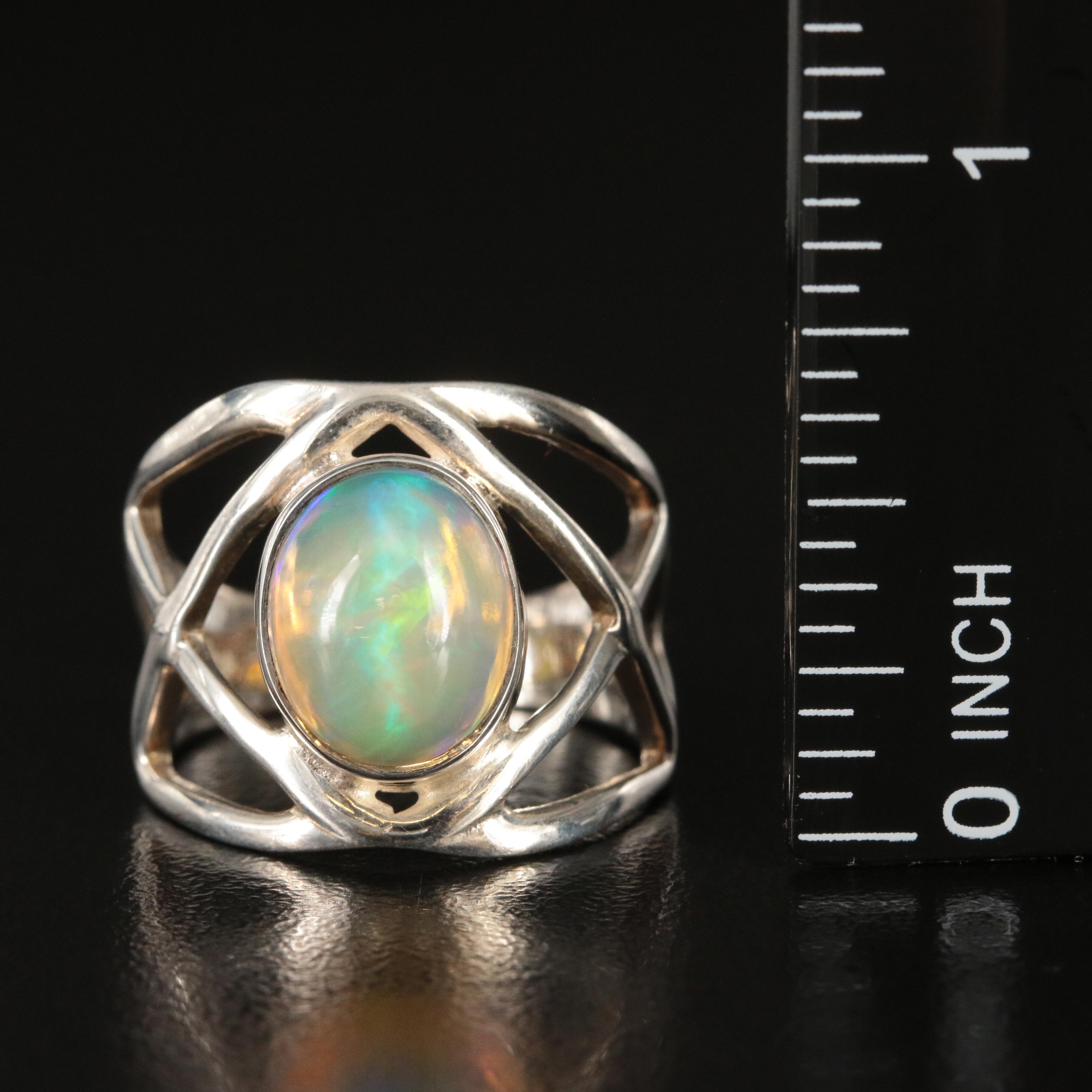 Sterling Opal Ring