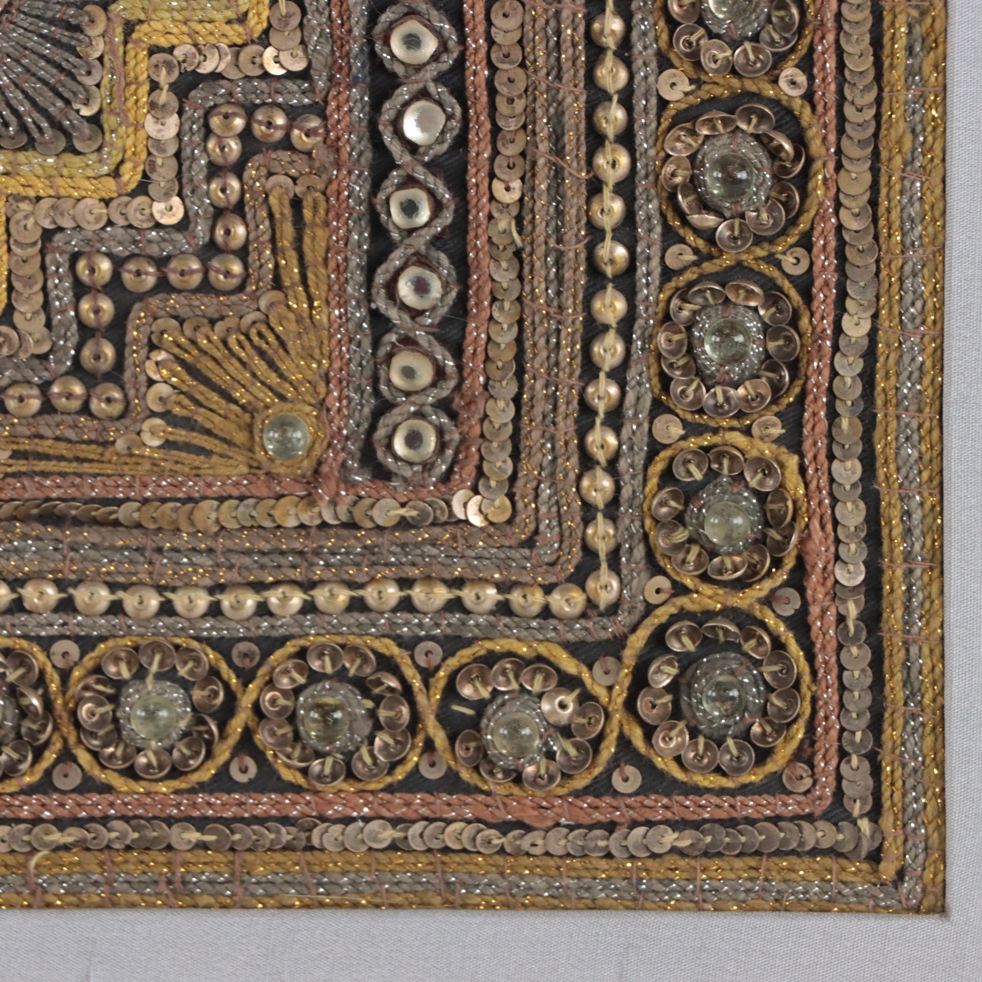 Burmese Handmade Kalaga Framed Wall Hanging