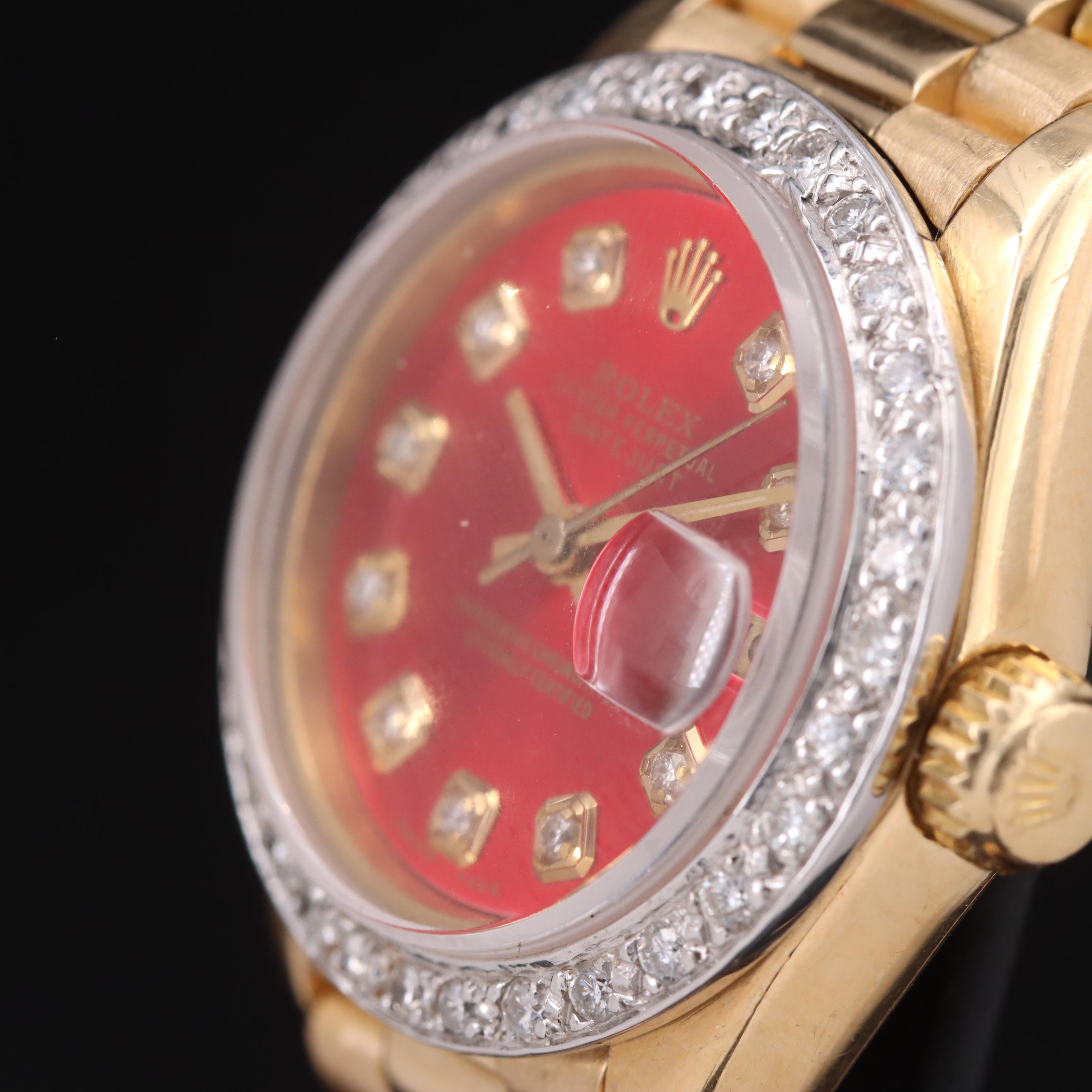 1977 Rolex Diamond Dial and Bezel Datejust Watch