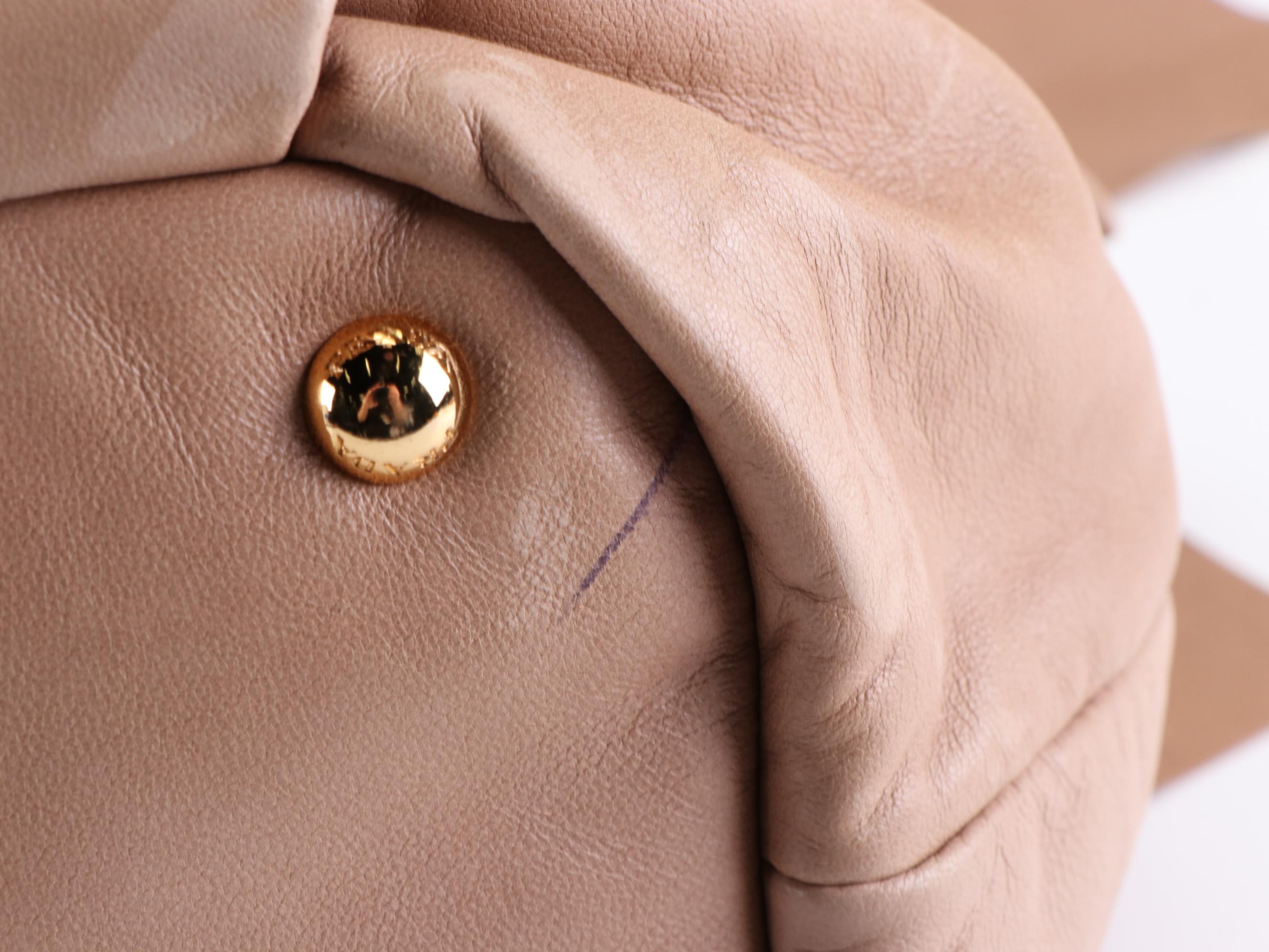 Prada Leather Side Bow Accent Tote