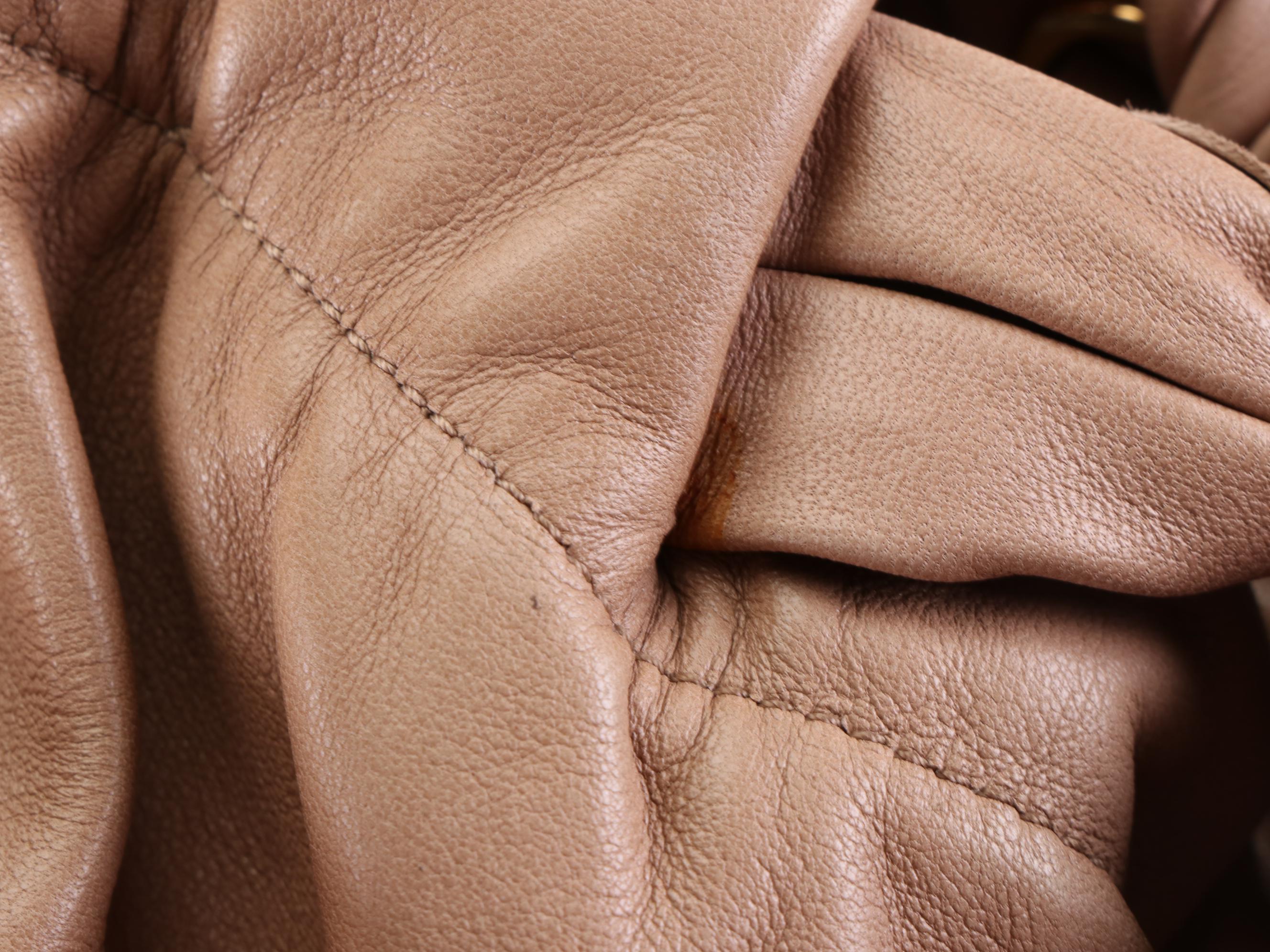 Prada Leather Side Bow Accent Tote