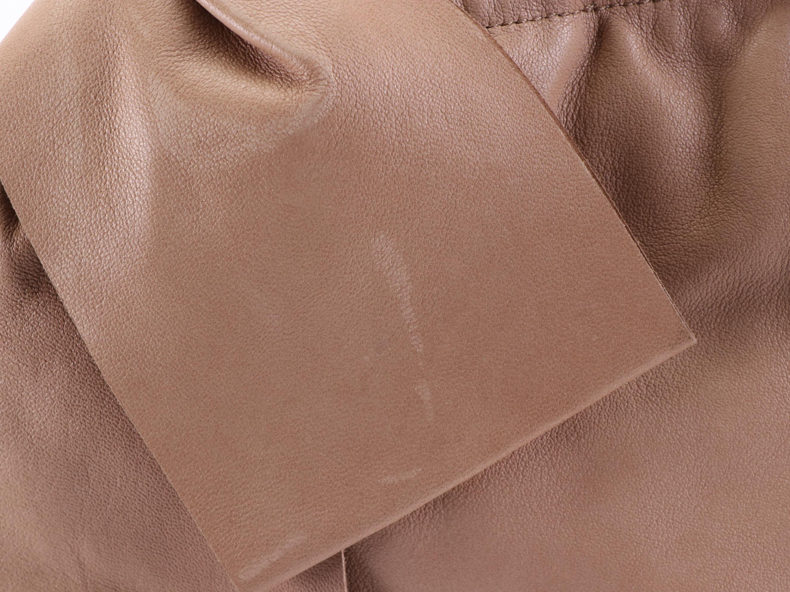 Prada Leather Side Bow Accent Tote