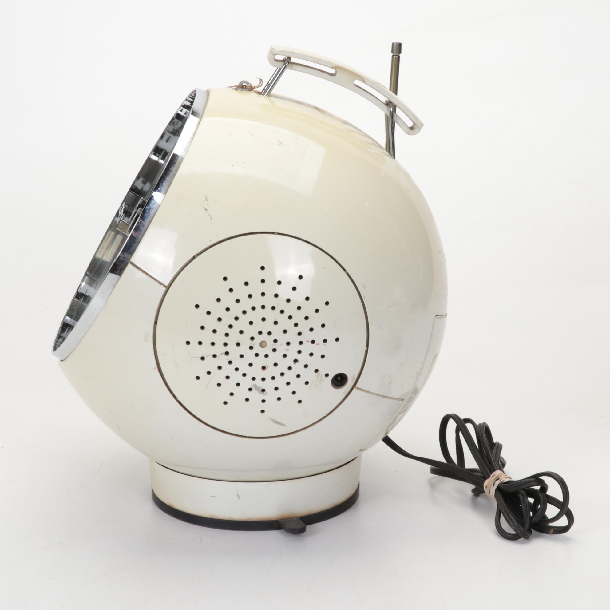 Weltron Globe Shaped Radio and 8-Track Tape Player and Peerless Transistor Radio