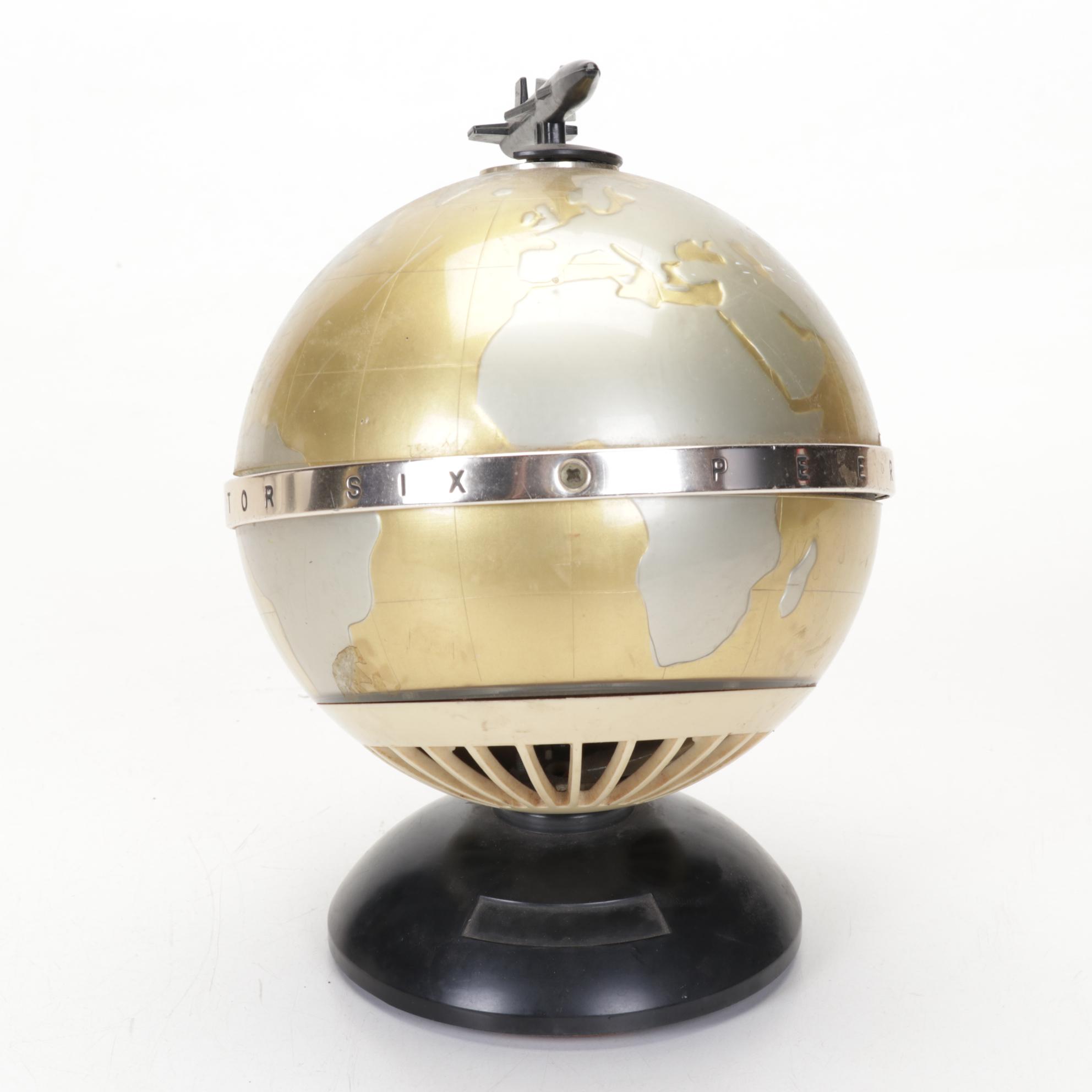 Weltron Globe Shaped Radio and 8-Track Tape Player and Peerless Transistor Radio