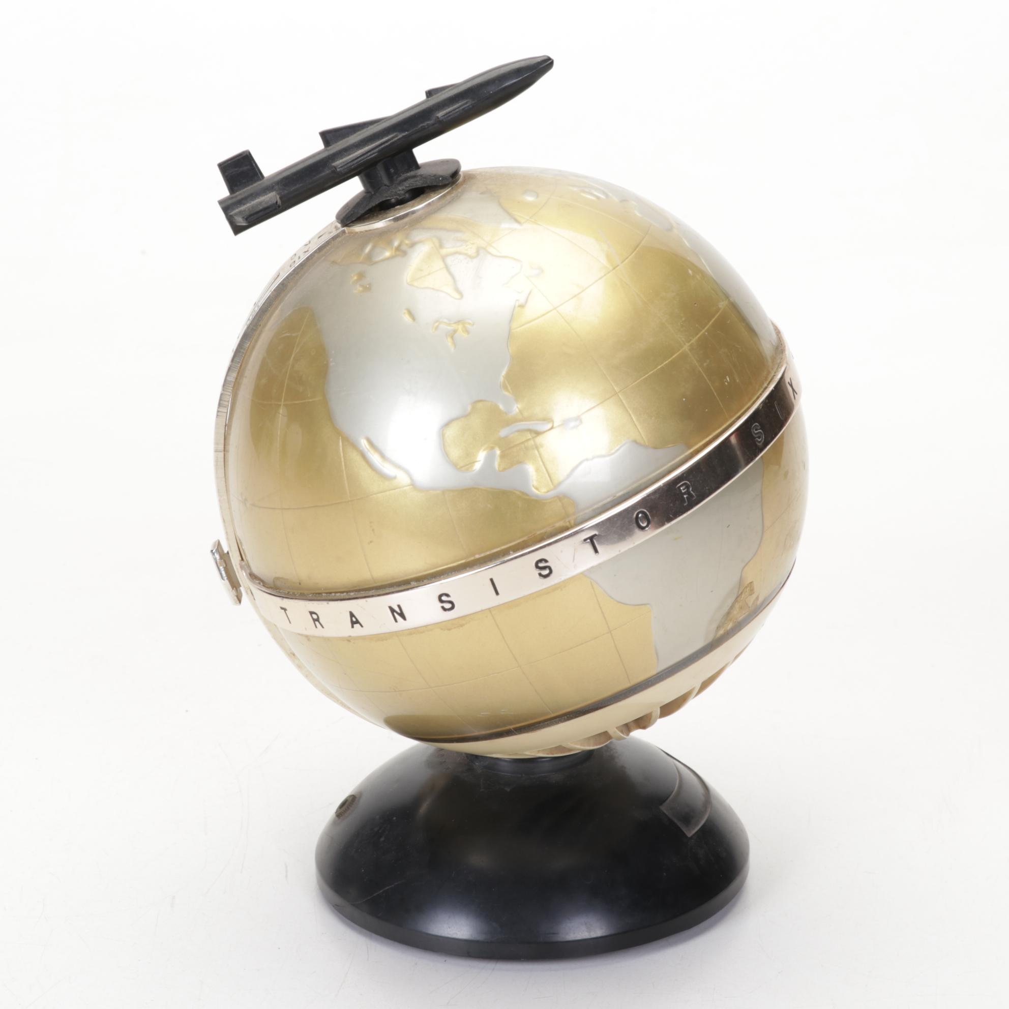 Weltron Globe Shaped Radio and 8-Track Tape Player and Peerless Transistor Radio