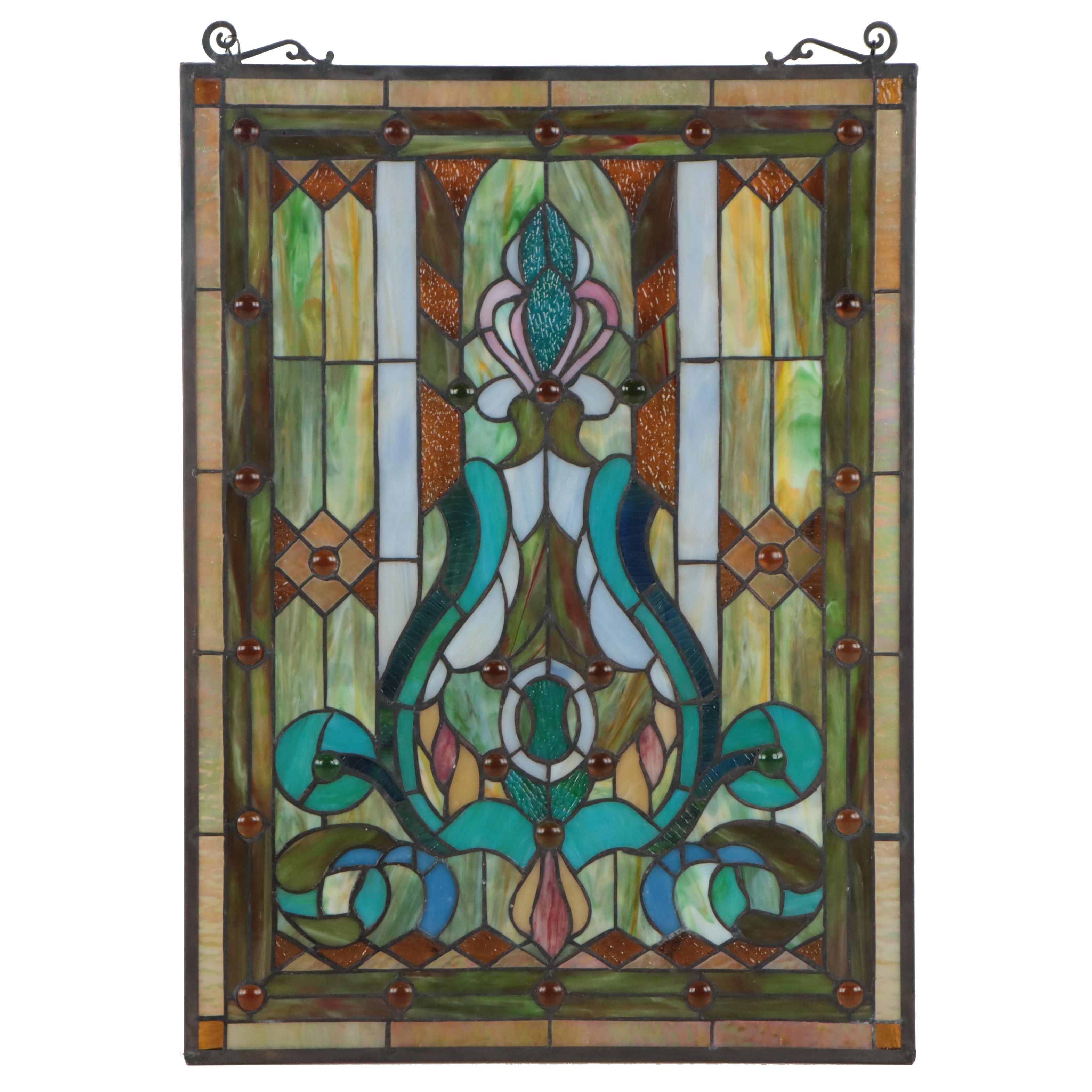 Contemporary Stained Glass Hanging Panel