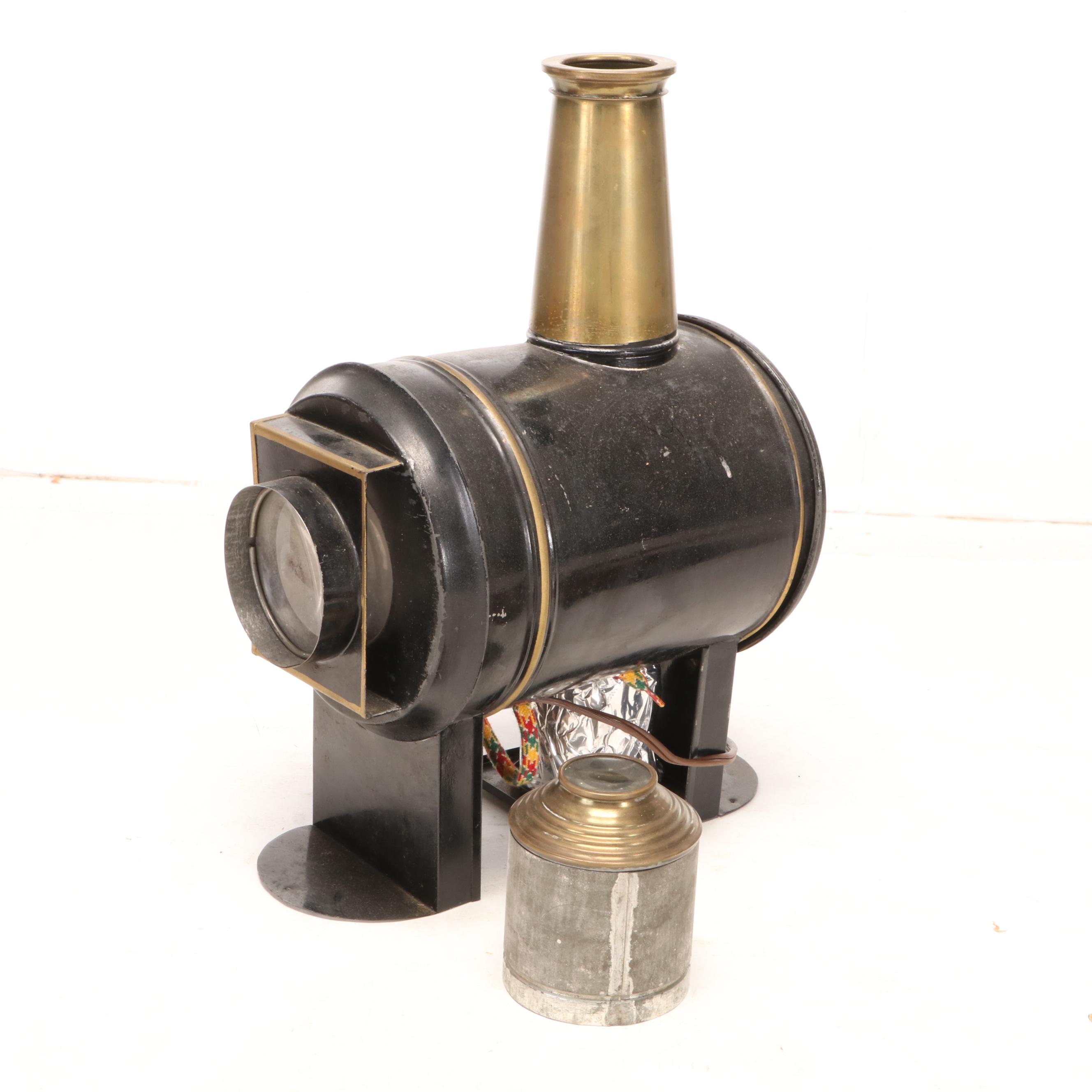 Magic Lantern Slide Viewer With Story Picture Slides, Late 19th to Early 20th C