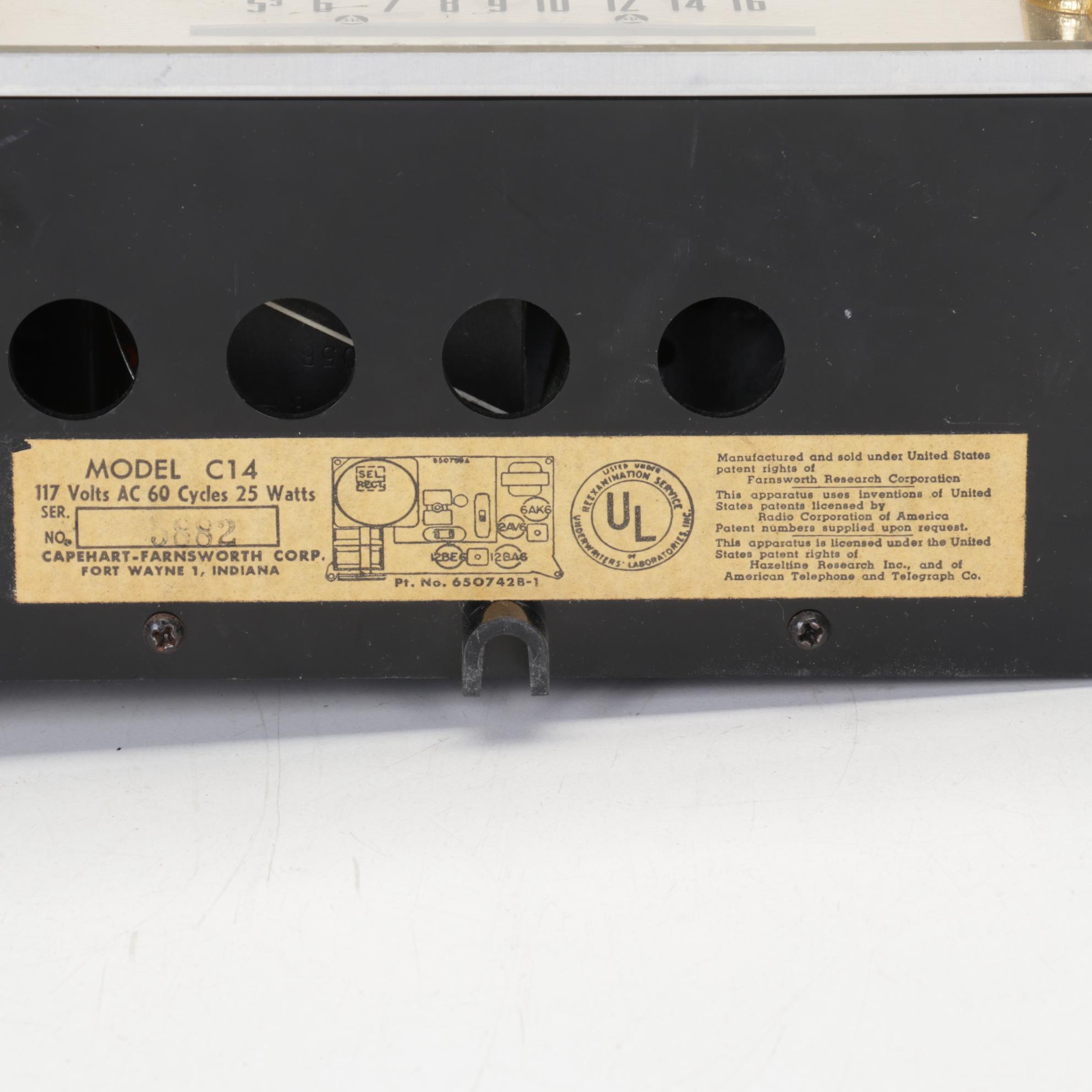 Art Deco Telechron Capehart Alarm Clock Radio With Lackner and GE Alarm Clocks