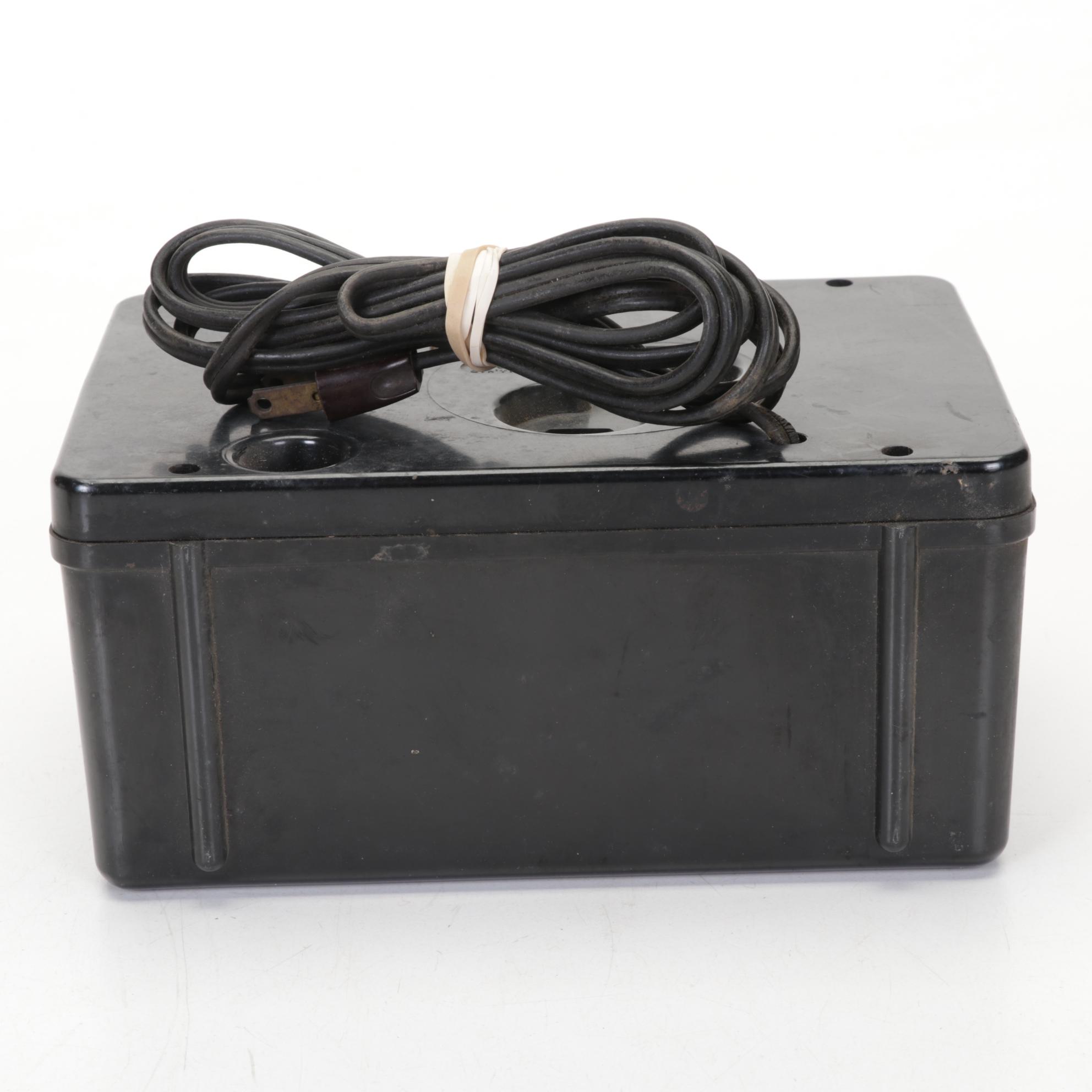 Art Deco Telechron Capehart Alarm Clock Radio With Lackner and GE Alarm Clocks