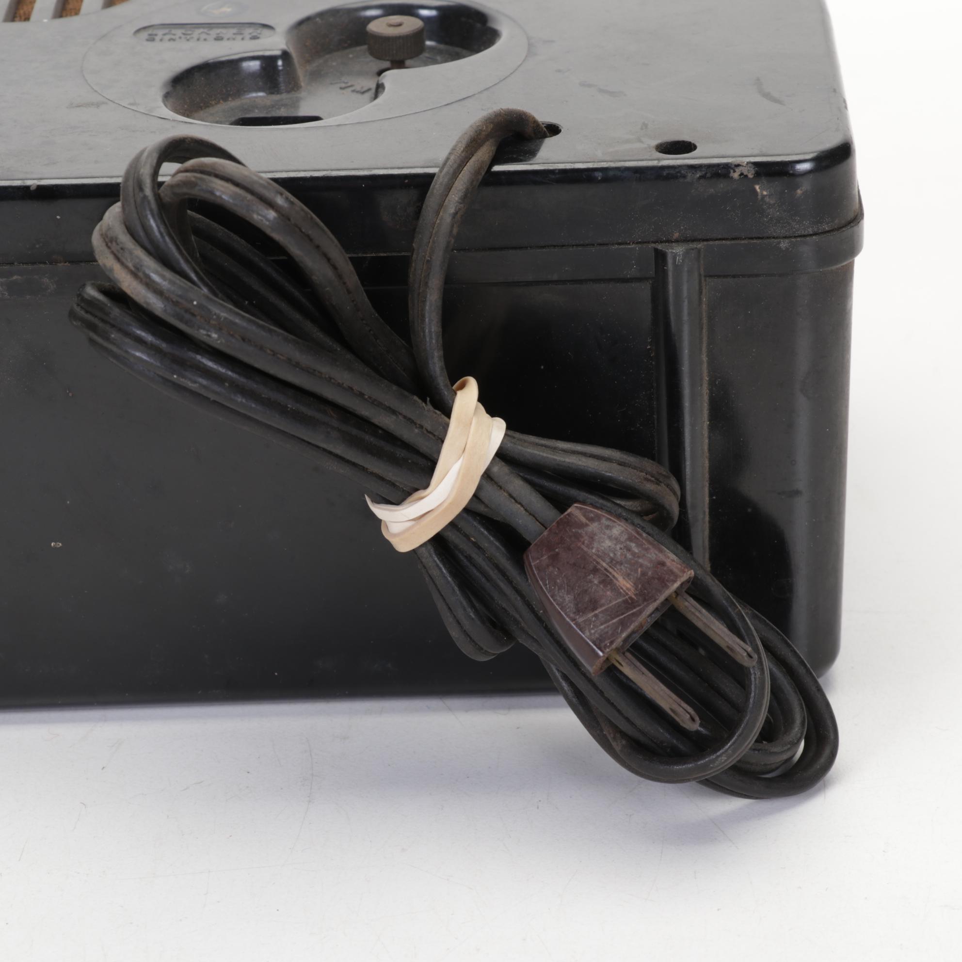 Art Deco Telechron Capehart Alarm Clock Radio With Lackner and GE Alarm Clocks