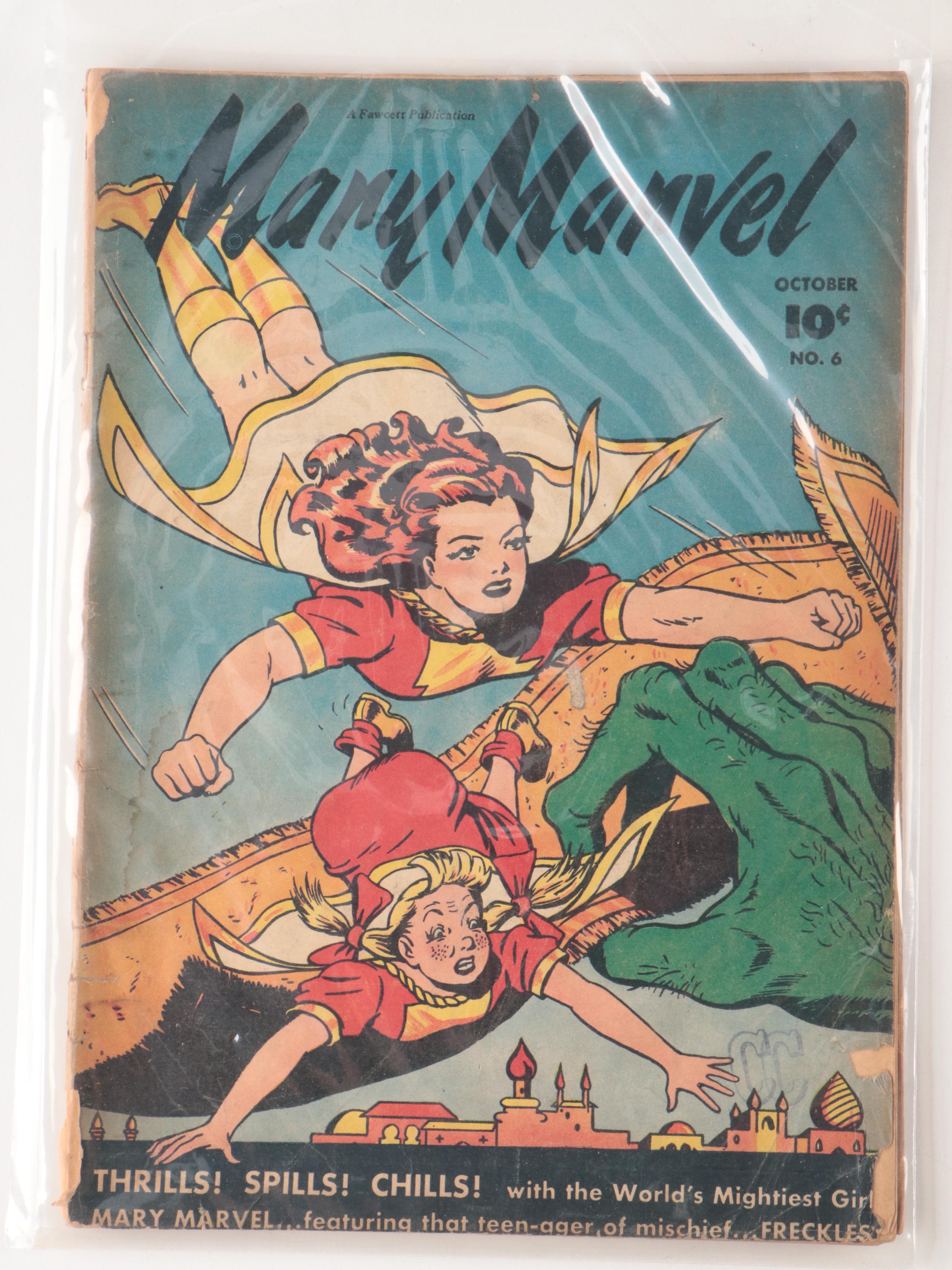 Golden Age DC Comics Mary Marvel, Issues #5, #6, #8, #9