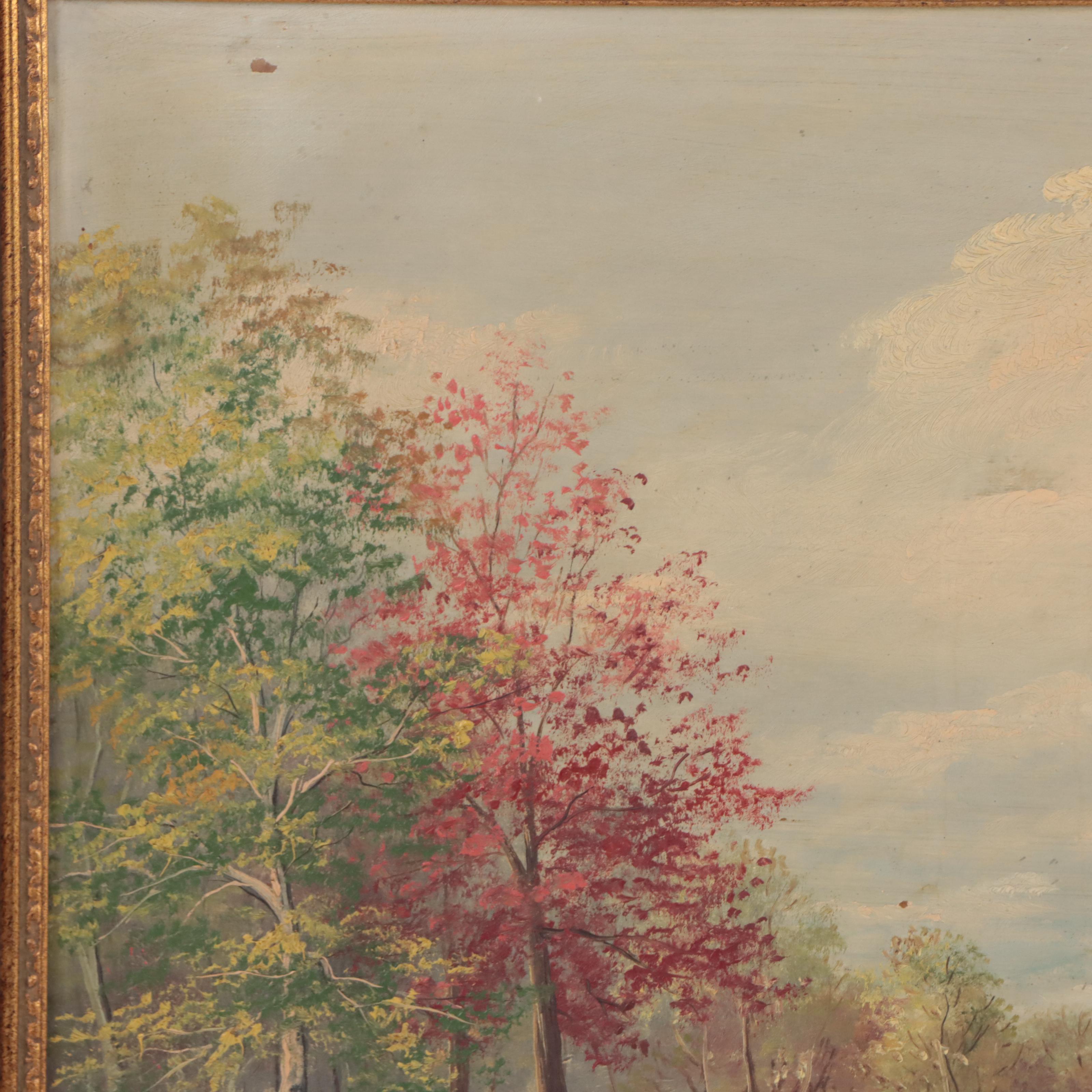 Oil Painting of River Landscape