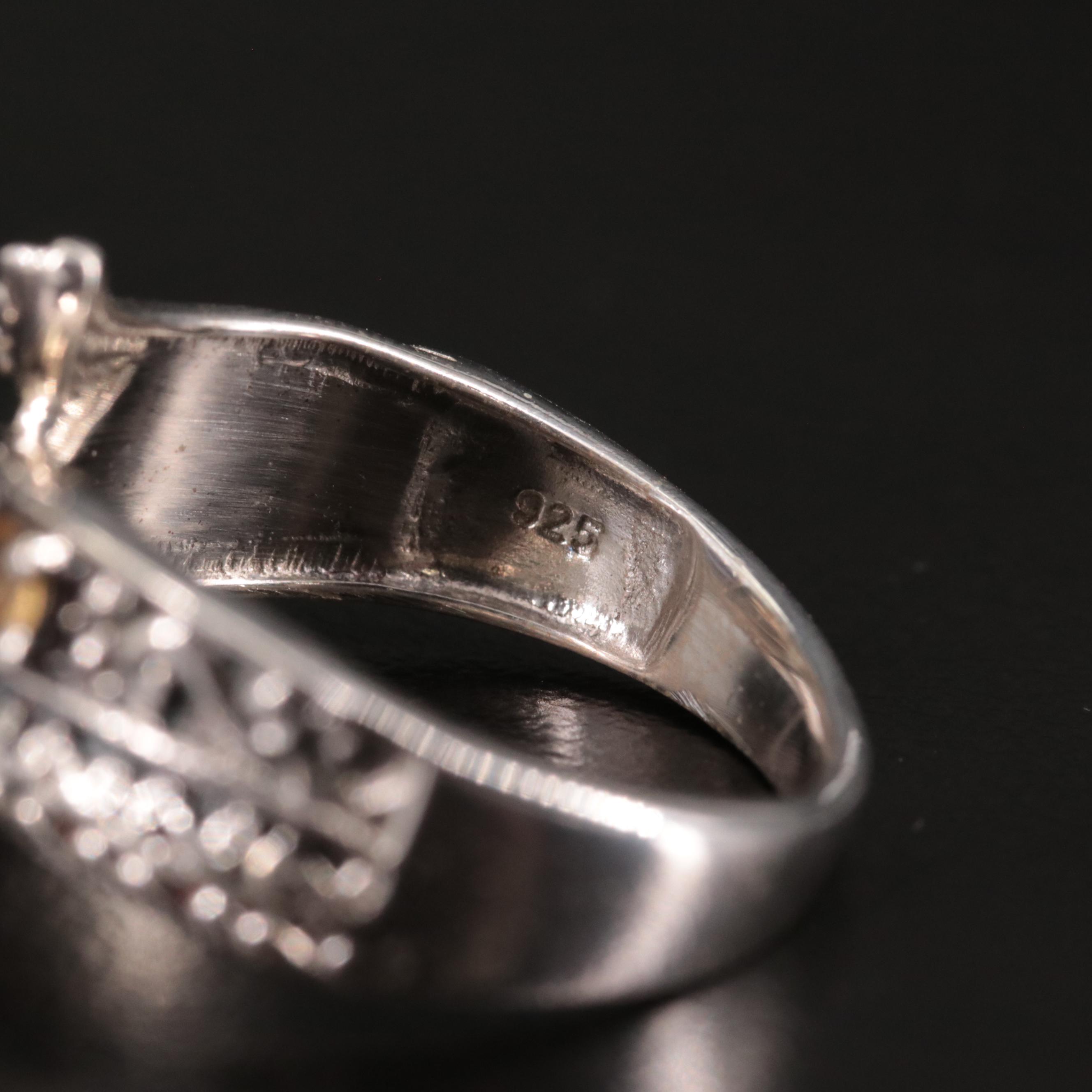 Sterling Peridot, Garnet, and Blue Topaz Ring