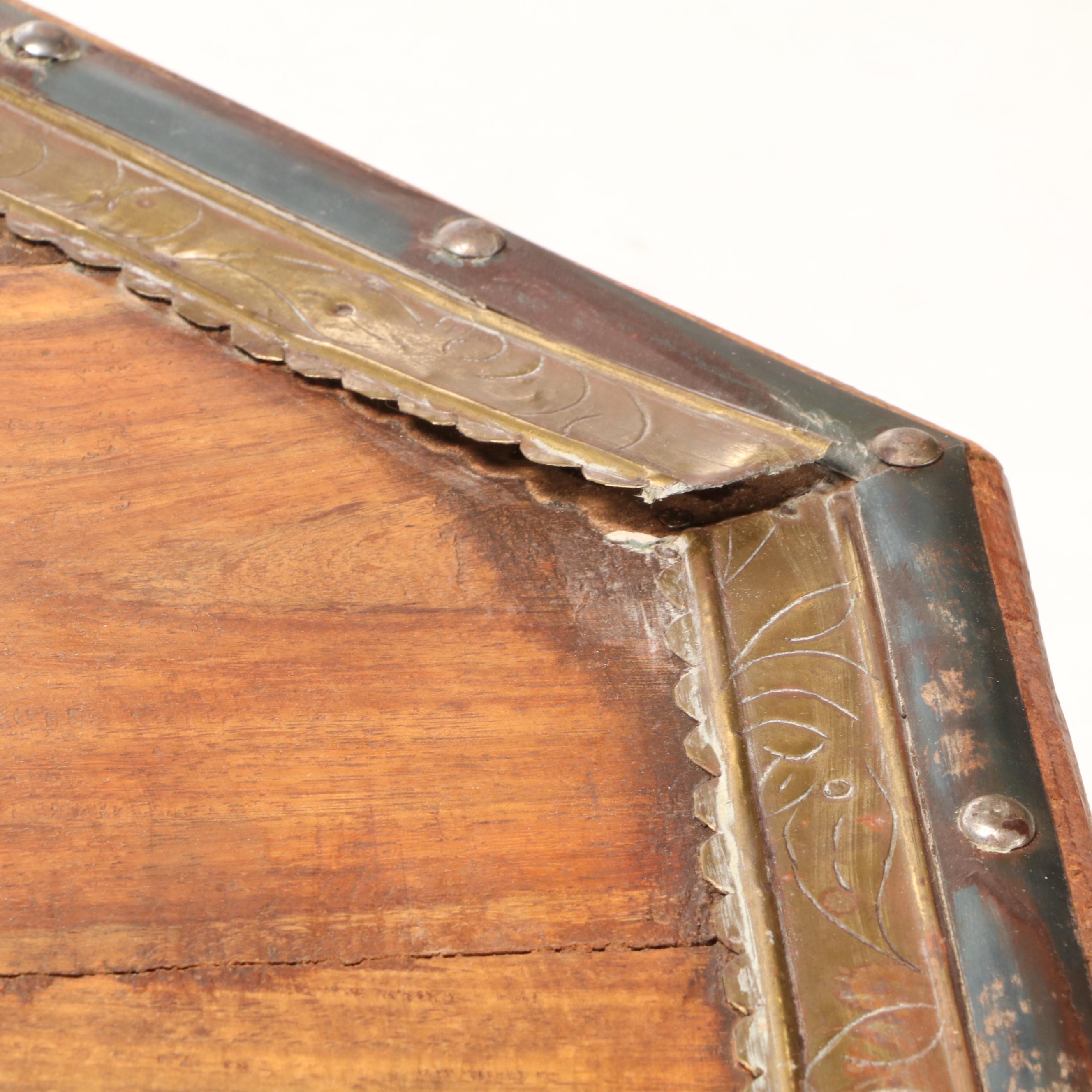 Indian Brass Ornamented Stacking Octagonal Tables